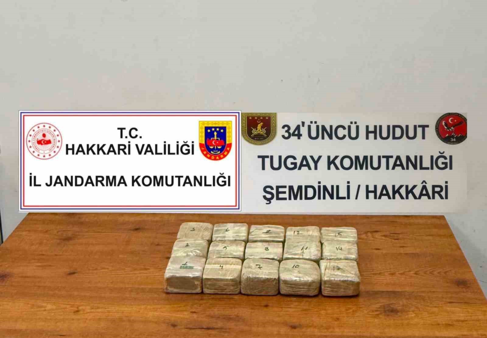 HAKKARİ-İRAN SINIRINDA 7 KİLO 720 GRAM EROİN ELE GEÇİRİLDİ
