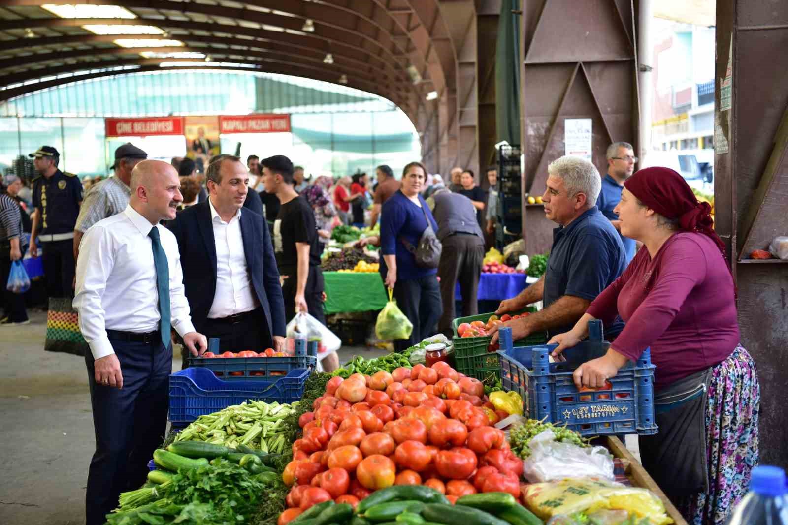 AYDIN VALİSİ OSMAN VAROL, ÇİNE’DE ESNAF VE VATANDAŞLARLA BULUŞTU