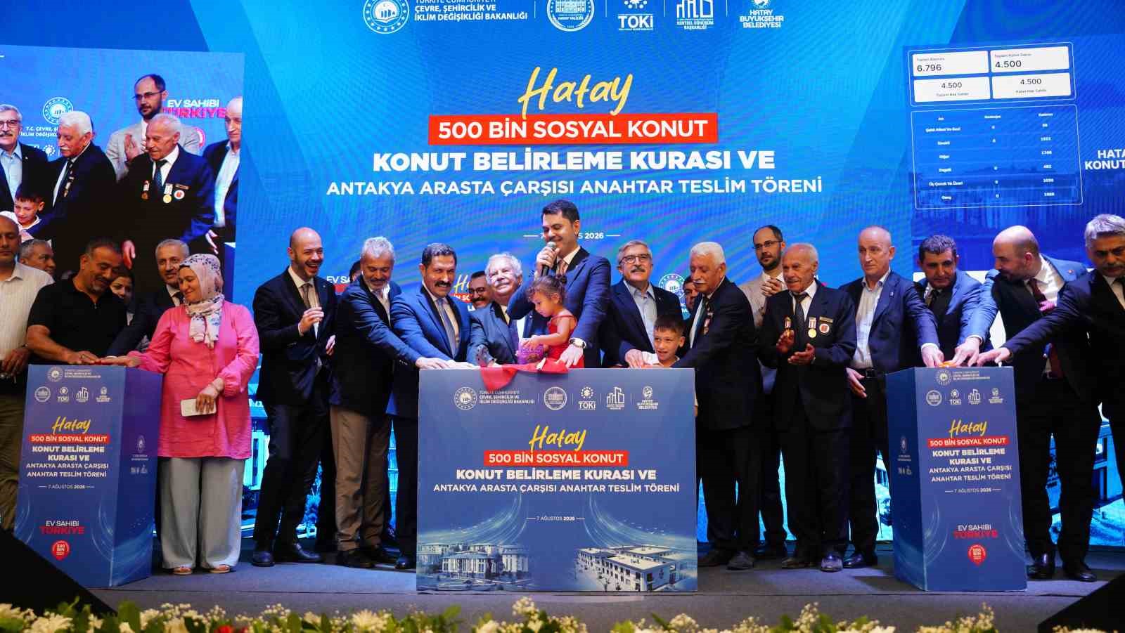 BAKAN KURUM’UN KATILIMIYLA HATAY’DA 8 BİN 500 HAK SAHİBİNİN KONUTU BELİRLENDİ