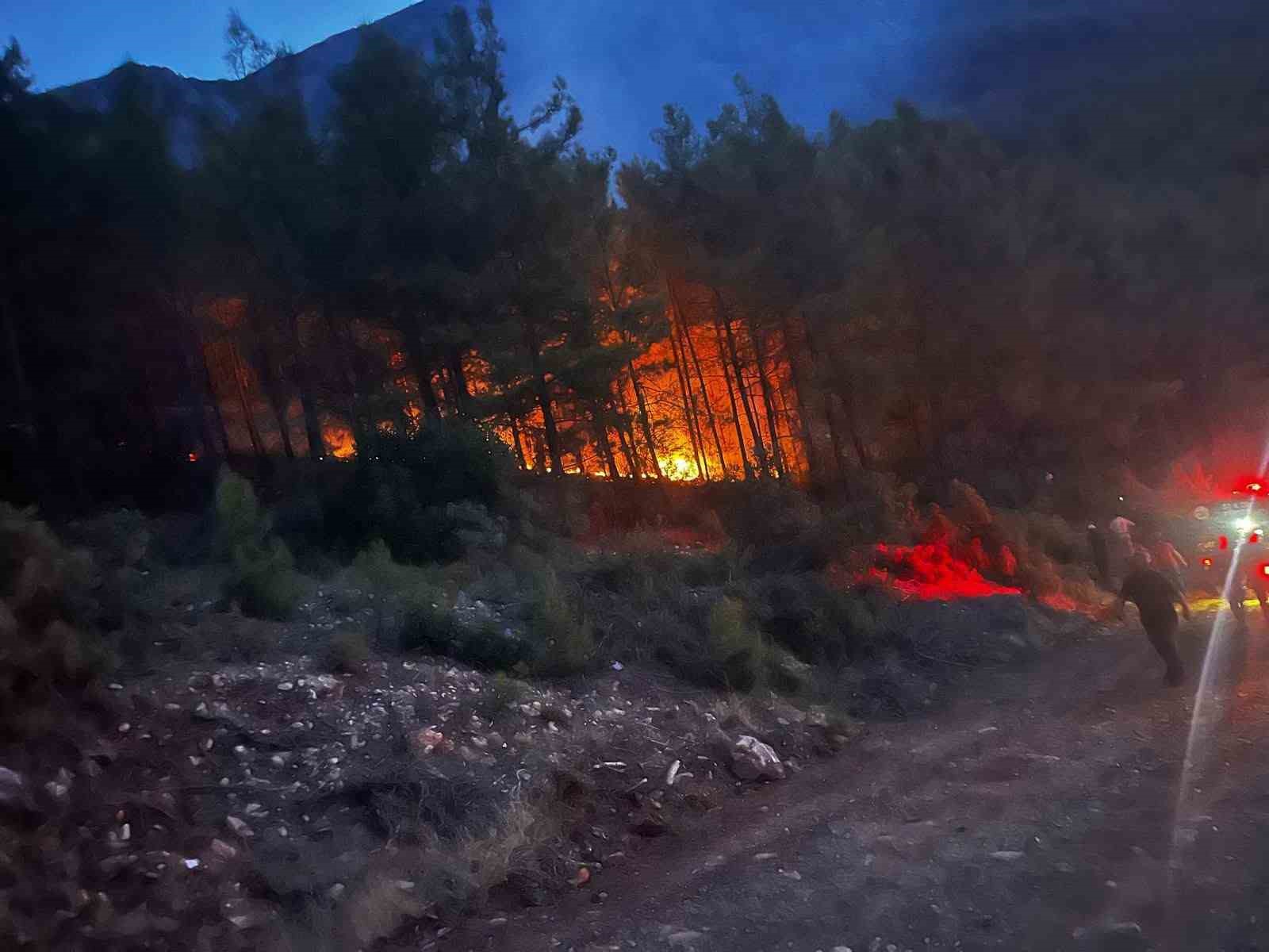 ALANYA’DA ORMANLIK ALANDA ÇIKAN YANGIN KONTROL ALTINA ALINDI