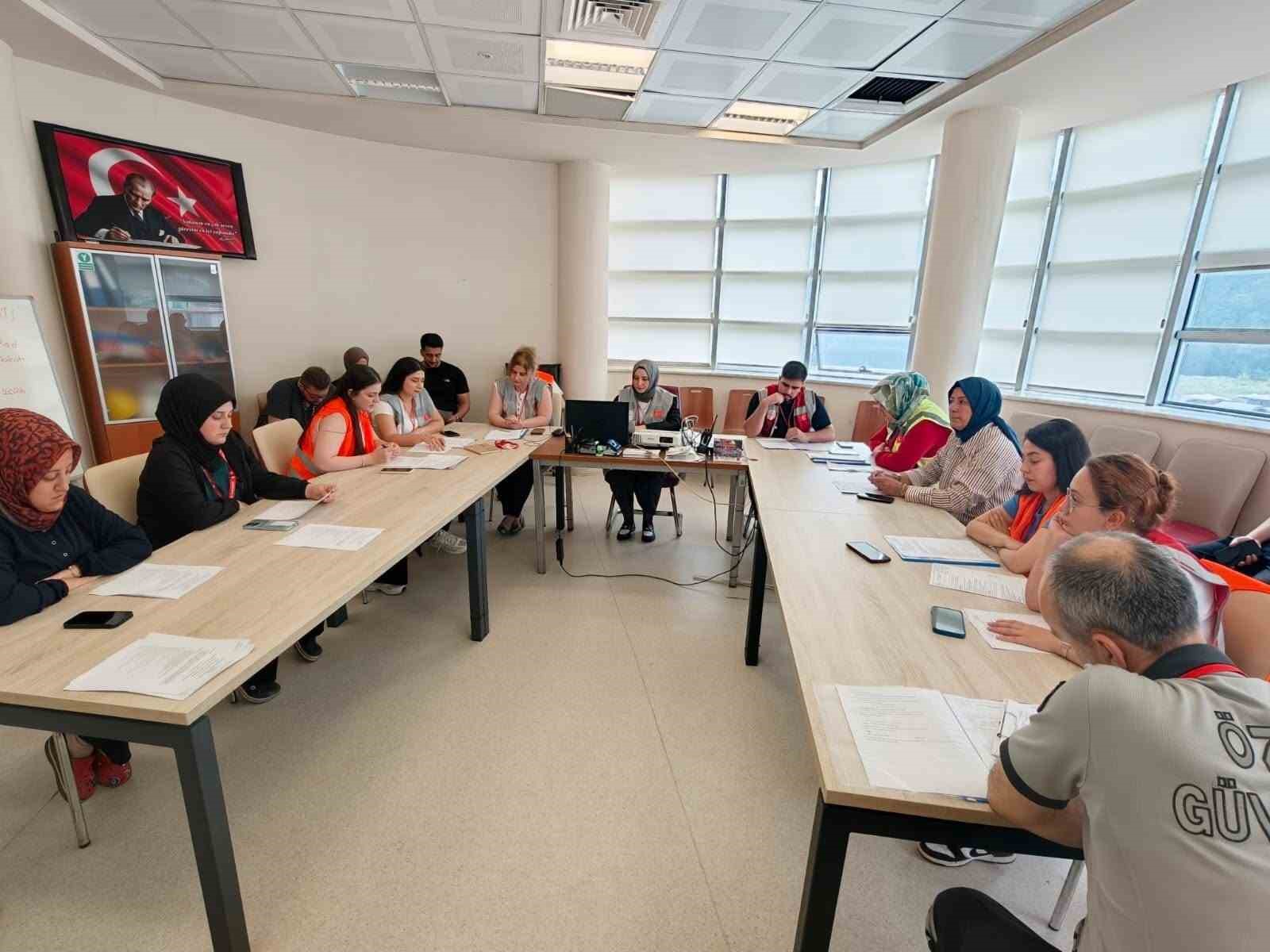 YIĞILCA’DA HASTANEDE HAP TATBİKATI GERÇEKLEŞTİRİLDİ