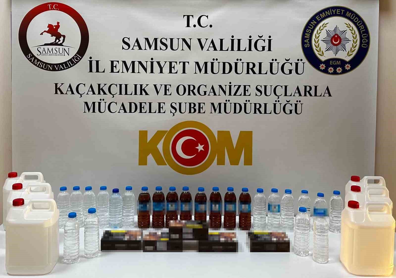 37 LİTRE EL YAPIMI SAHTE İÇKİ ELE GEÇİRİLDİ