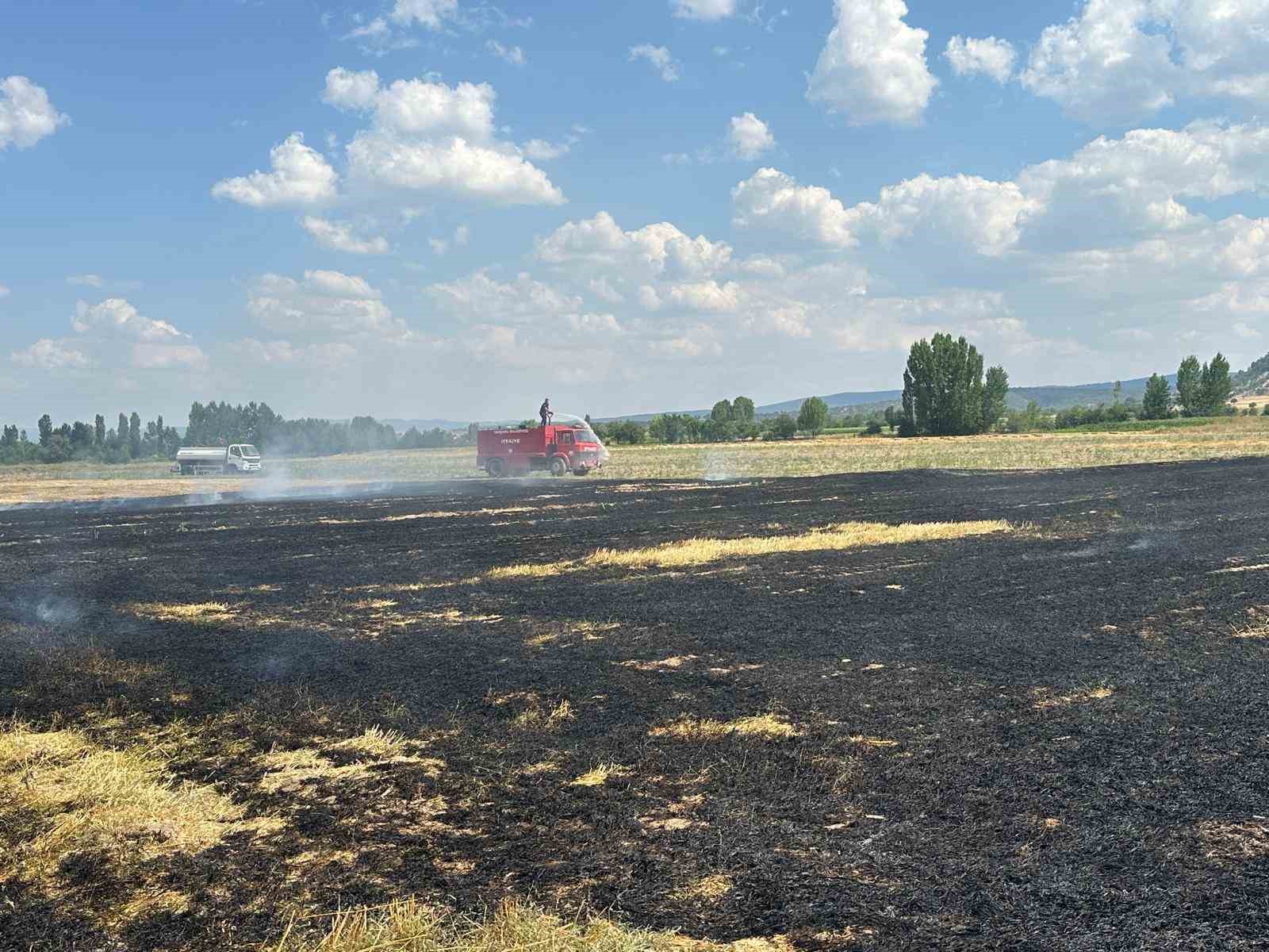 TAVŞANLI’DA ÇIKAN TARIM YANGININDA 10 DÖNÜM EKİLİ ALAN ZARAR GÖRDÜ