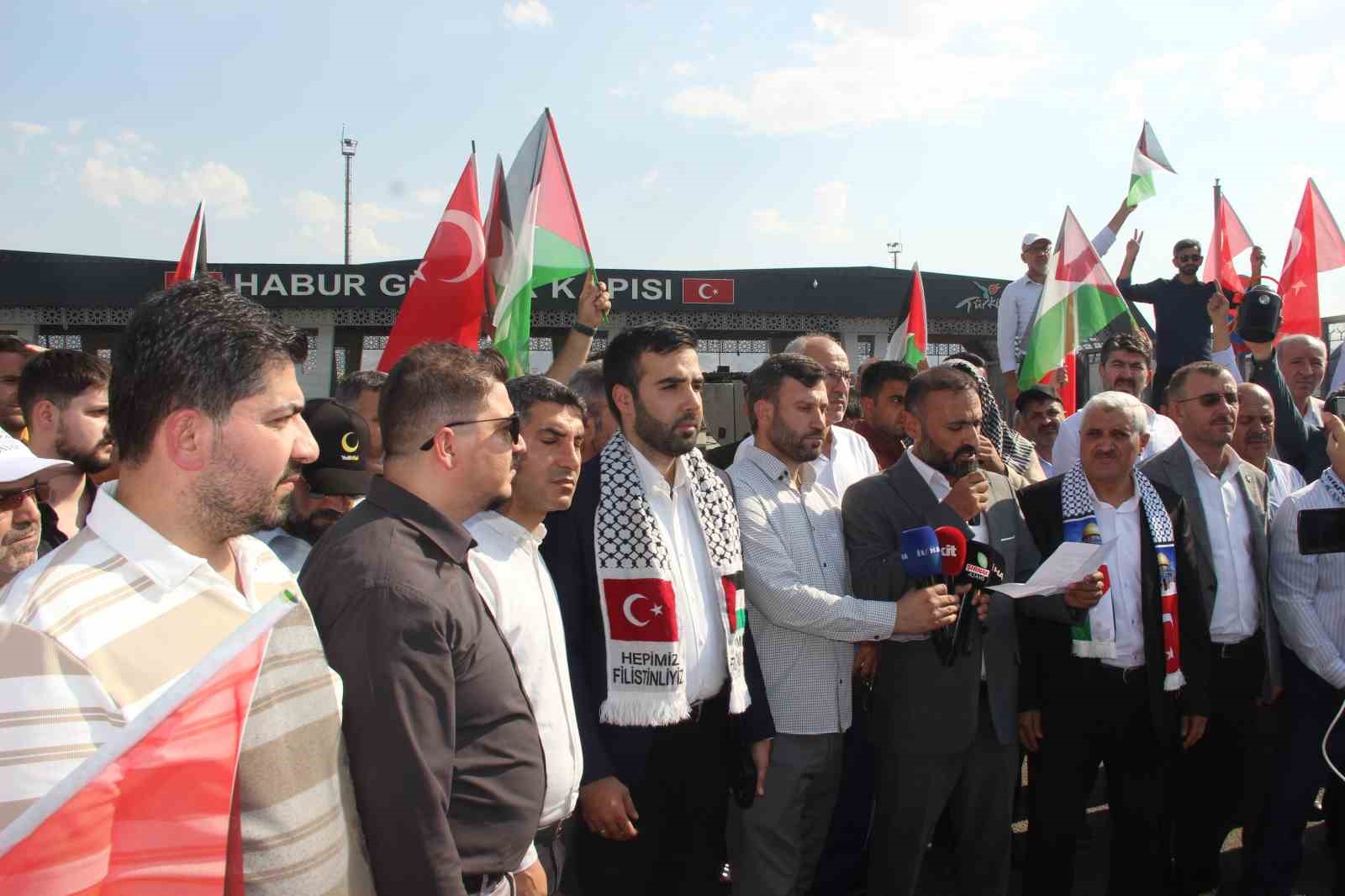 FİLİSTİN KONVOYU’NUN IRAK SINIRINDA BEKLETİLMESİNE TEPKİ