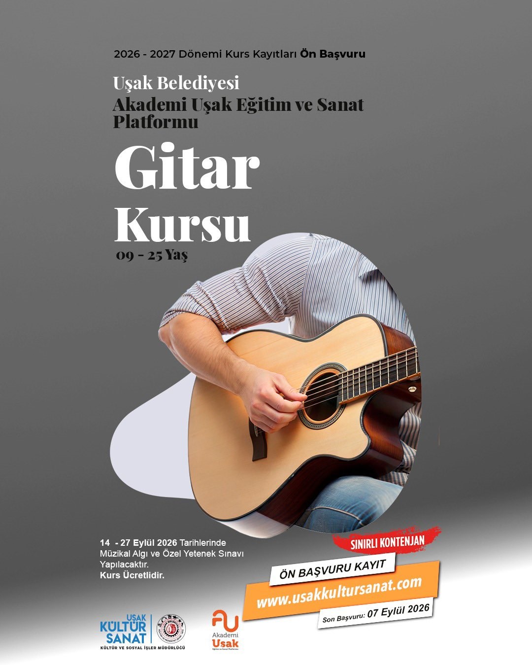 UŞAK BELEDİYESİ’NİN SANAT KURSLARINA ÖN BAŞVURULAR BAŞLADI