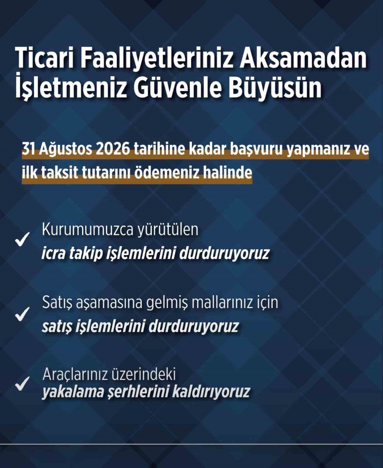 SGK TECİLLERİNDE 31 AĞUSTOS 2026’YA KADAR GEÇERLİ KOLAYLIKLAR