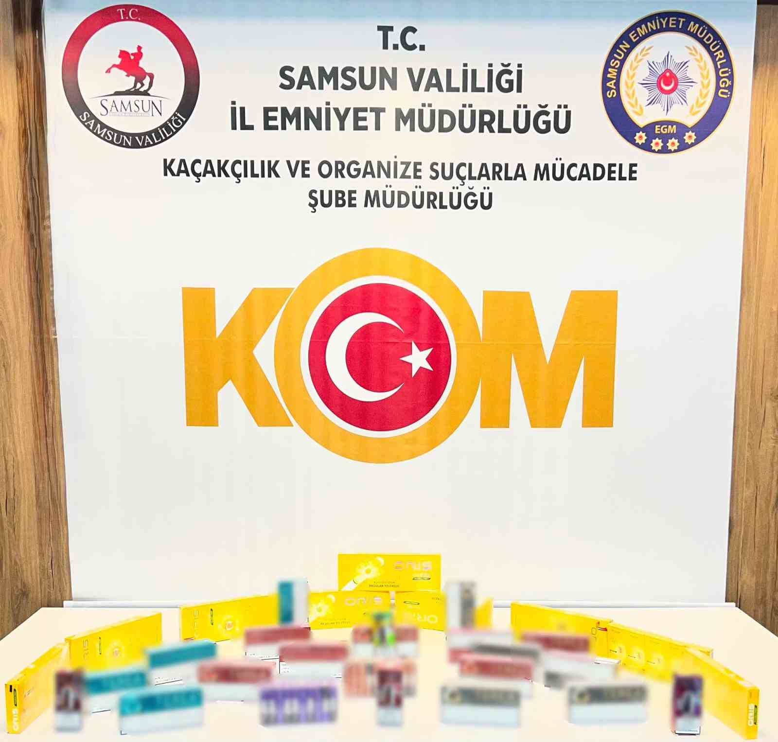 SAMSUN’DA KAÇAK TÜTÜN VE ELEKTRONİK SİGARA OPERASYONU
