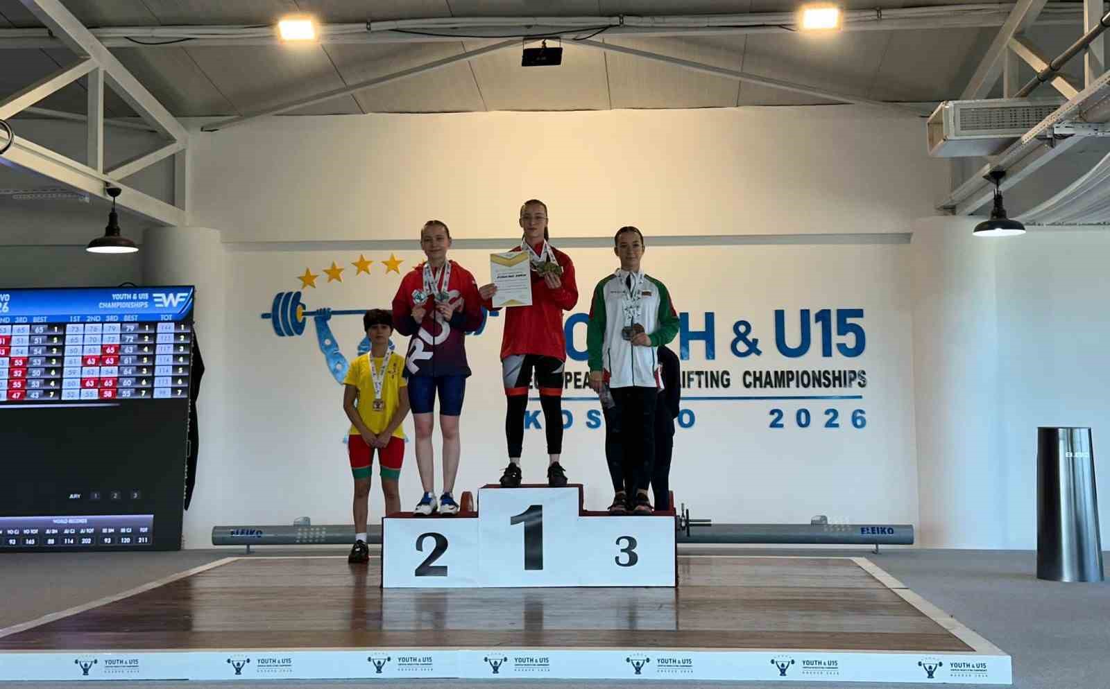U-15 VE YILDIZLAR AVRUPA HALTER ŞAMPİYONASI’NDA MİLLİLERDEN 3 AVRUPA REKORU