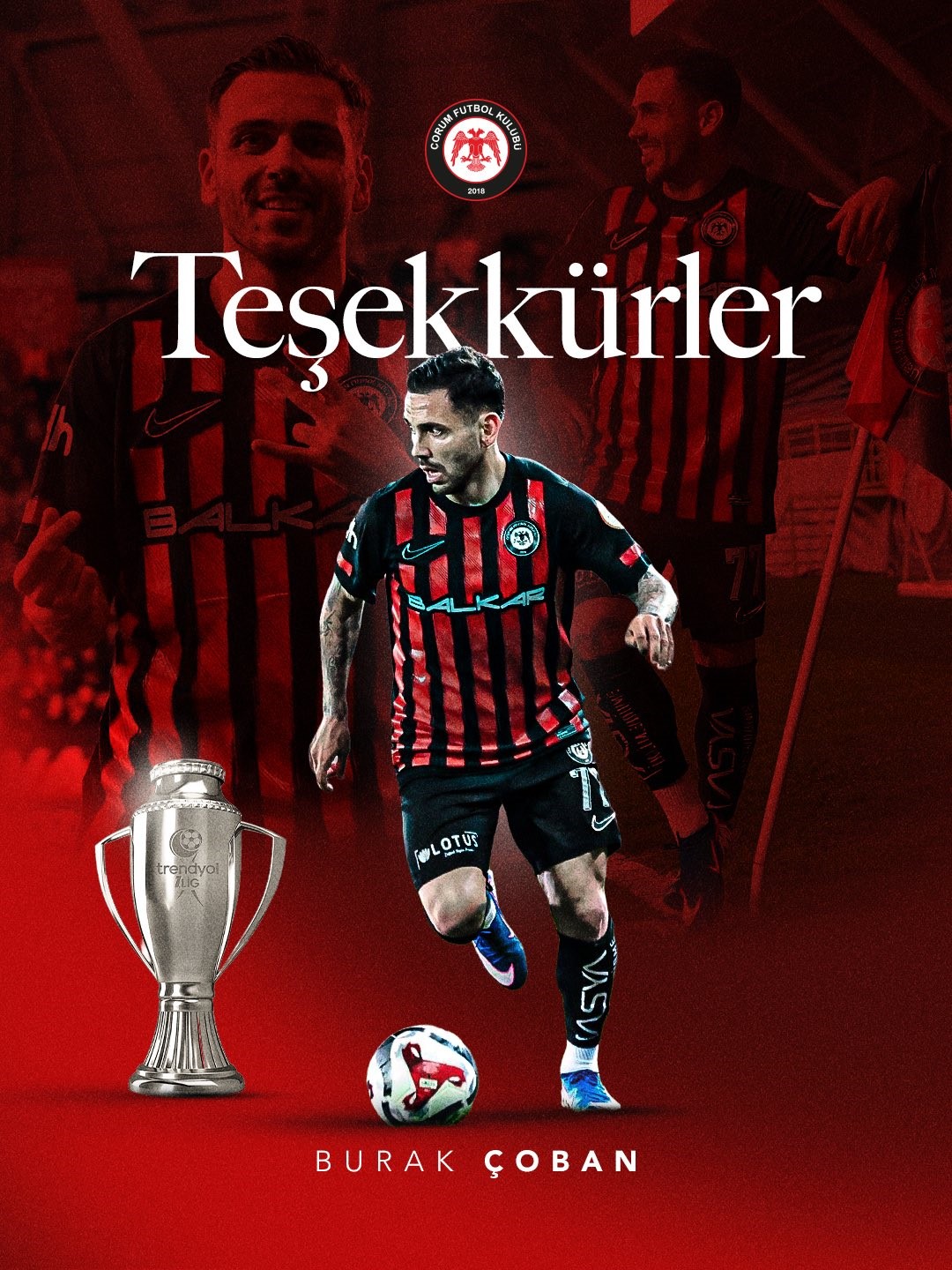ÇORUM FK, BURAK ÇOBAN İLE YOLLARINI AYIRDI