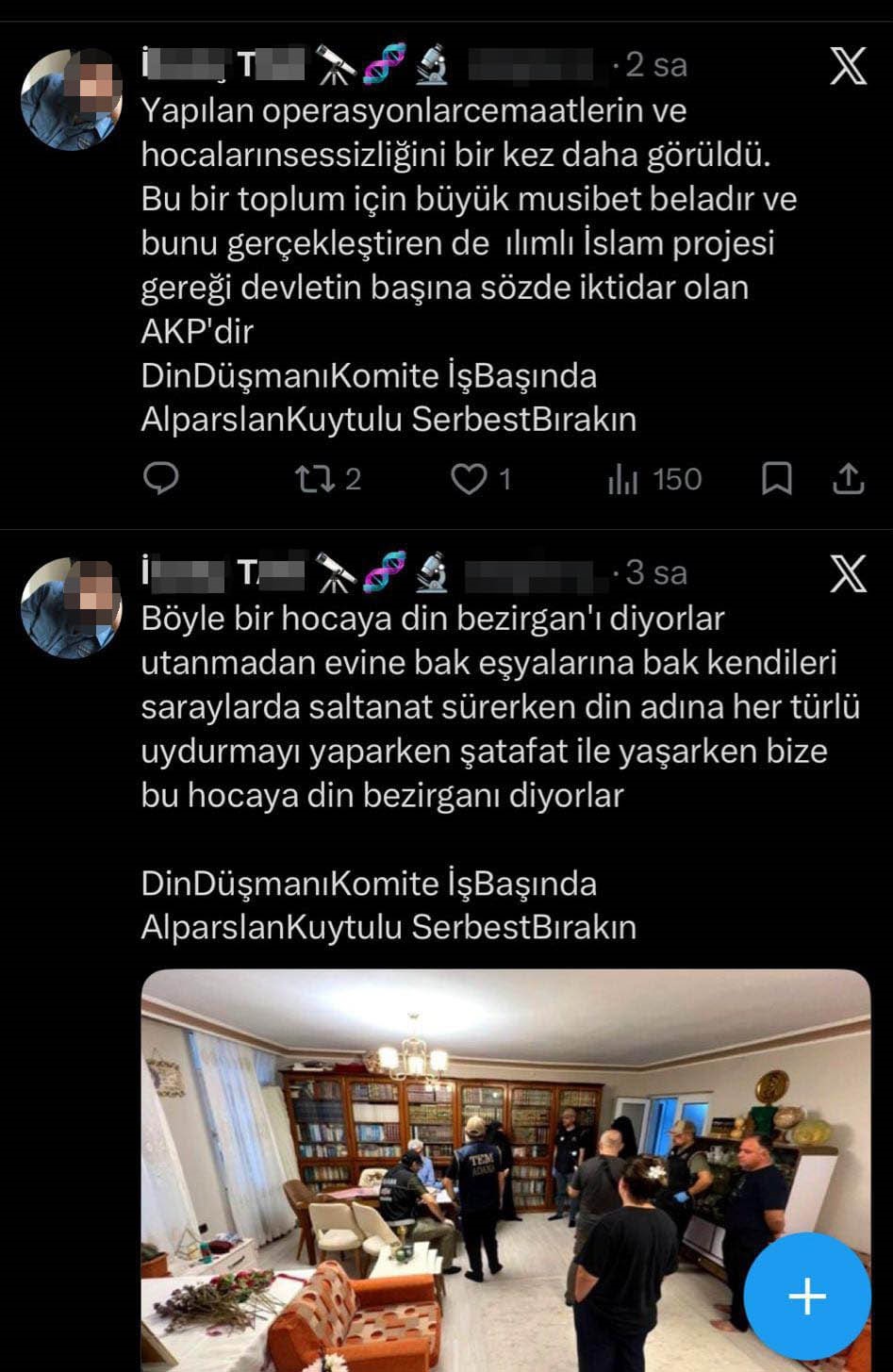 "ALPARSLAN KUYTUL SUÇ ÖRGÜTÜ" OPERASYONUYLA İLGİLİ PROVOKATİF PAYLAŞIM YAPAN ÖĞRETMENE SORUŞTURMA