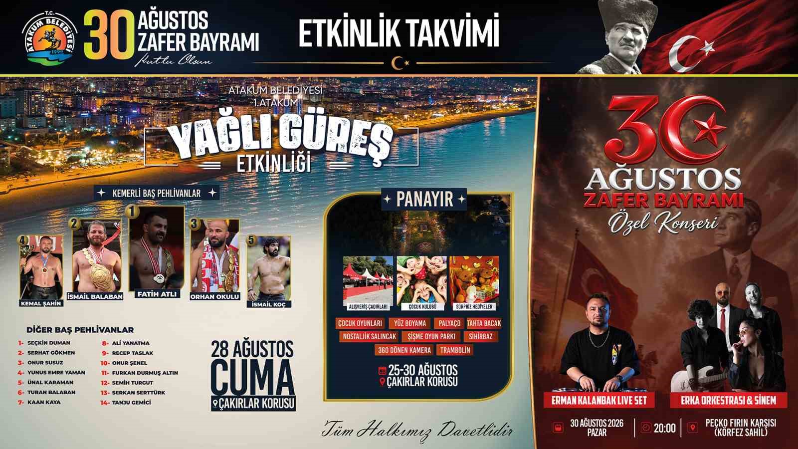 ATAKUM’DA 30 AĞUSTOS COŞKUSU GÜNLER ÖNCESİNDEN BAŞLAYACAK