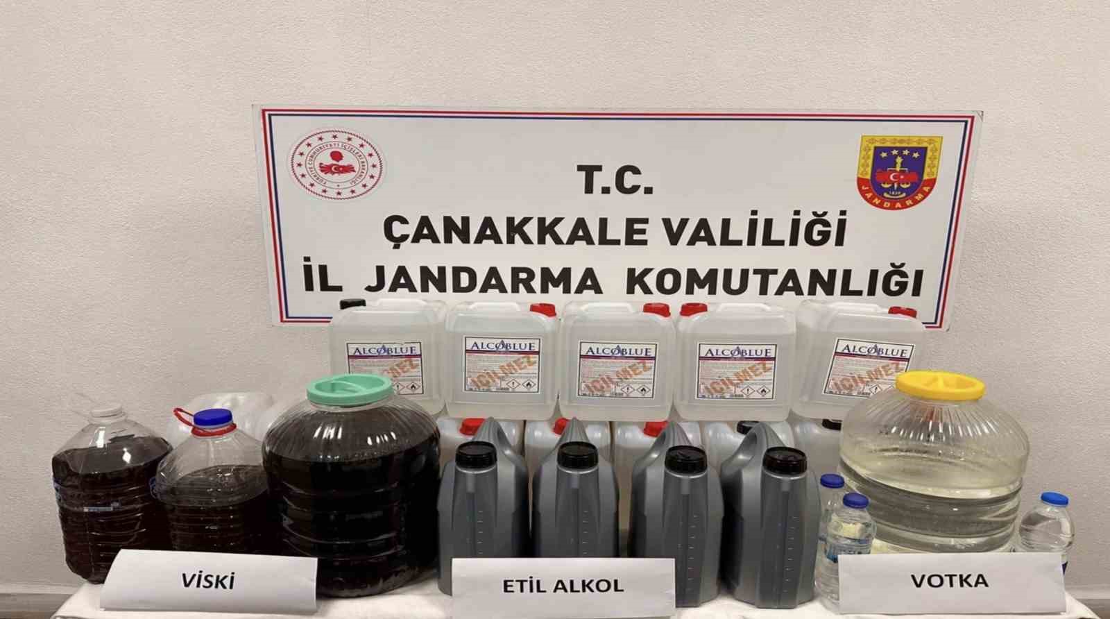 ÇANAKKALE’DE KAÇAK ALKOL OPERASYONU