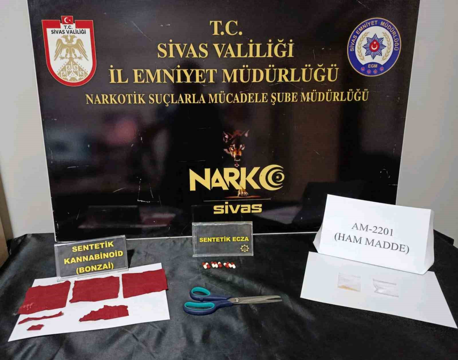 SİVAS’TA NARKOTİK OPERASYONU: 3 TUTUKLAMA