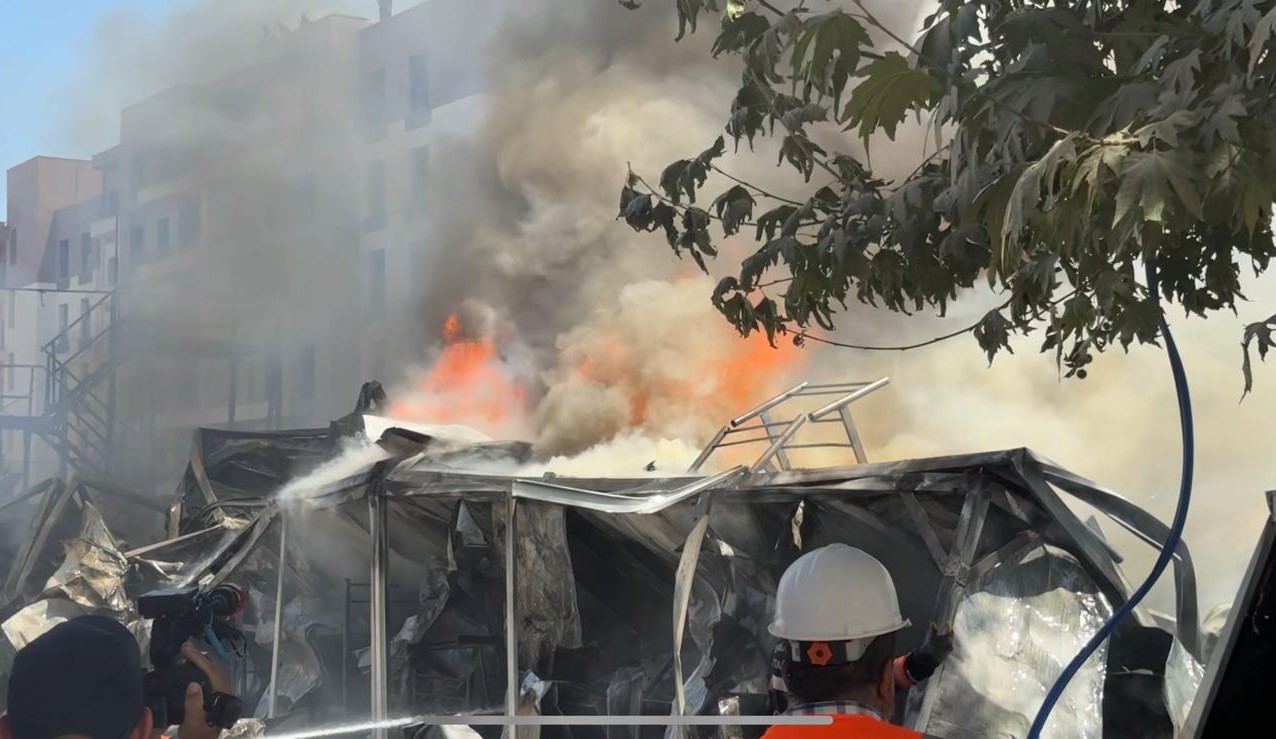 MALATYA’DA KONTEYNER KENTTE YANGIN