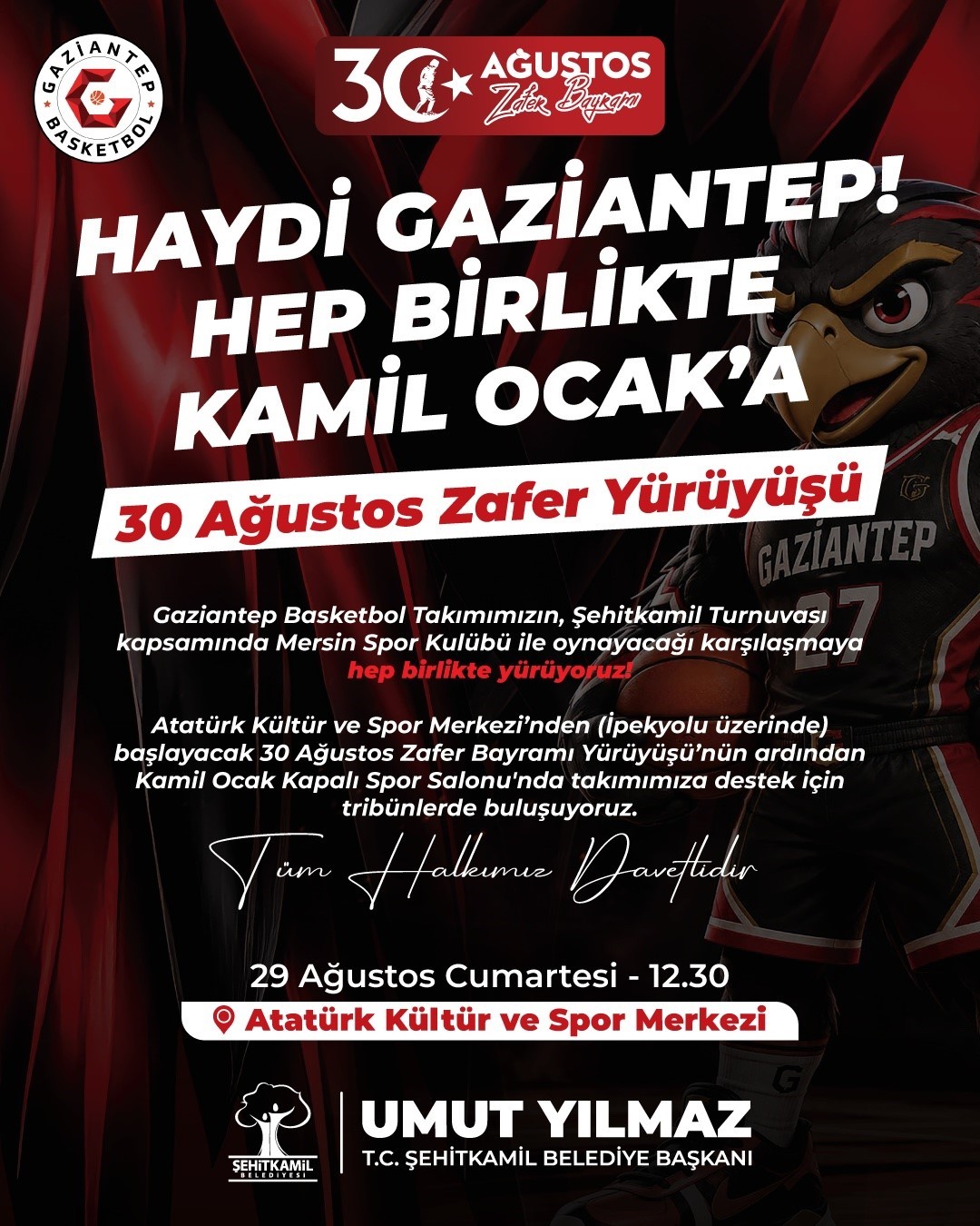 BAŞKAN YILMAZ’DAN, GAZİANTEP BASKETBOL’A DESTEK DAVETİ