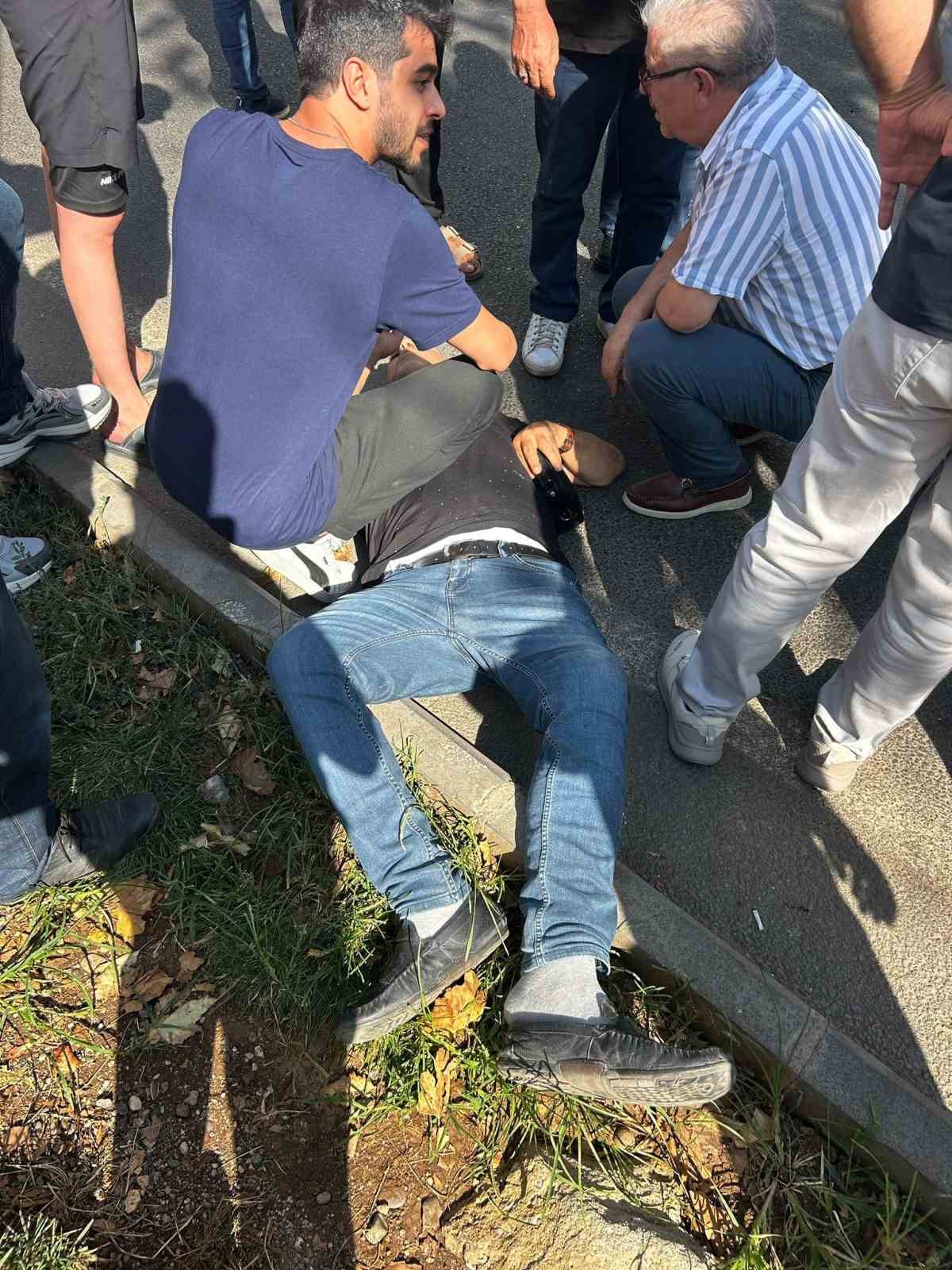 MOTOSİKLETİN ÇARPTIĞI YAYA YARALANDI