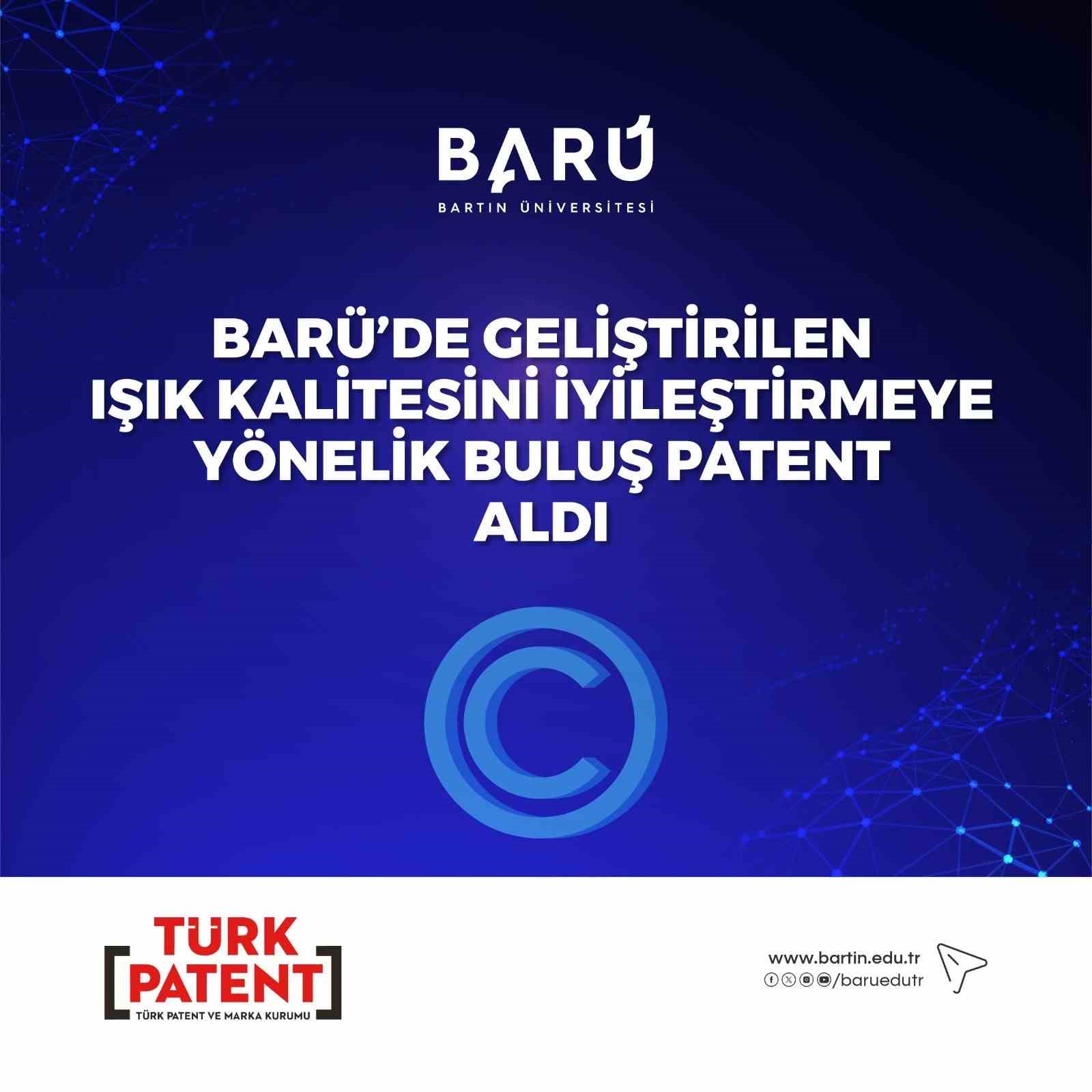 BARÜ’DE GELİŞTİRİLEN IŞIK KALİTESİNİ İYİLEŞTİRMEYE YÖNELİK BULUŞ PATENT ALDI