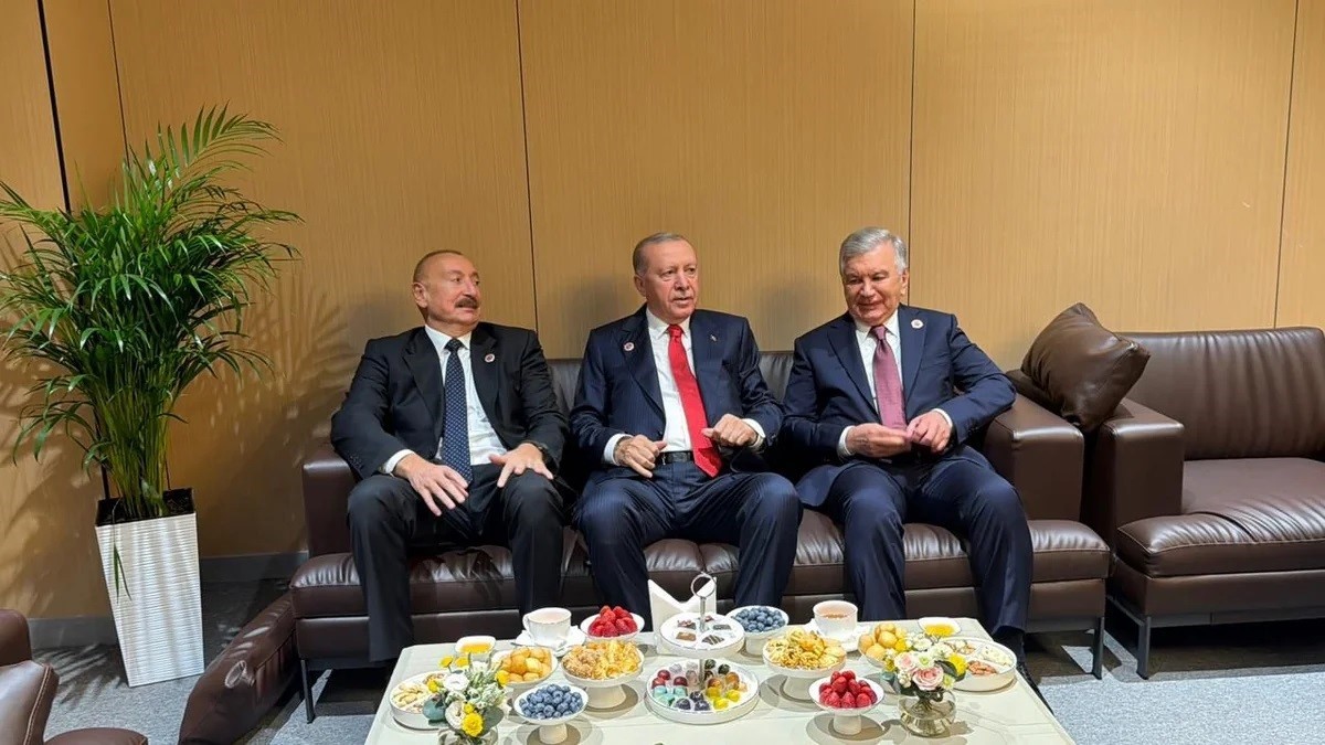 CUMHURBAŞKANI ERDOĞAN, ALİYEV VE MİRZİYOYEV İLE BİR ARAYA GELDİ