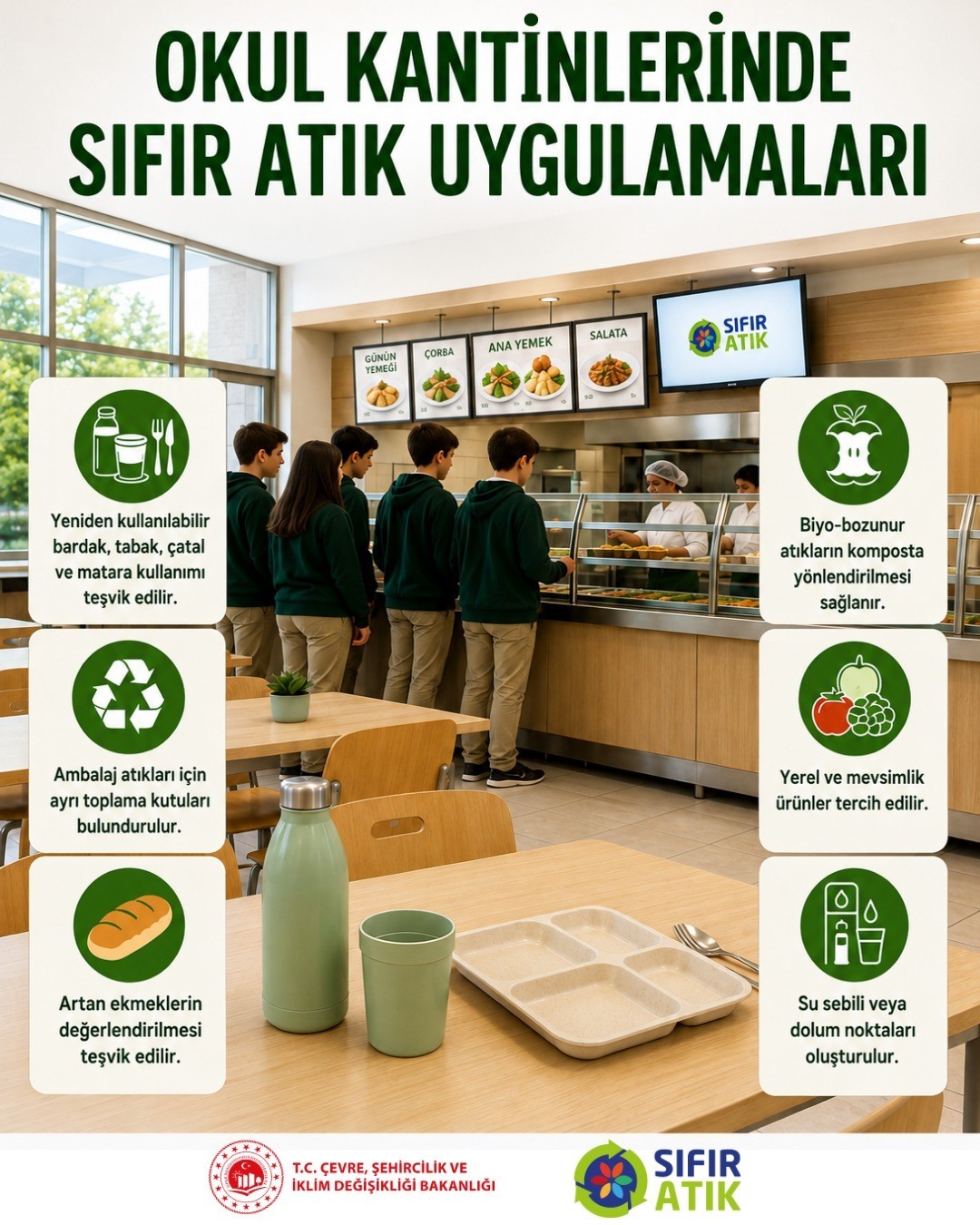 BAKAN KURUM’DAN ‘OKULLARDA SIFIR ATIK’ TEMASI PAYLAŞIMI