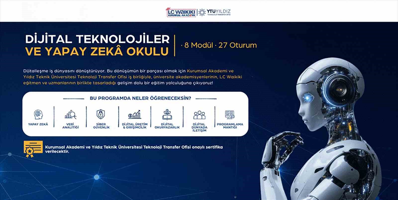 LC WAİKİKİ, DİJİTAL TEKNOLOJİLER VE YAPAY ZEKA OKULU İLE ÇALIŞANLARIN YETKİNLİKLERİNİ GELİŞTİRİYOR