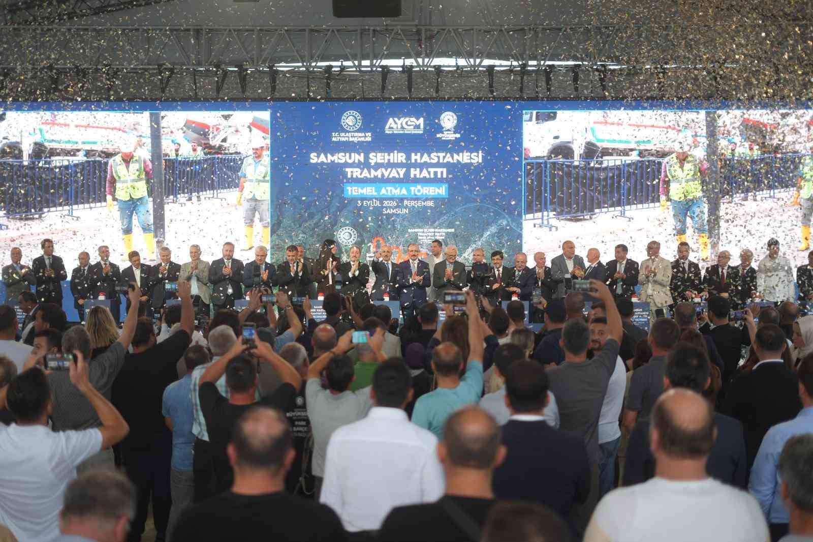 SAMSUN ŞEHİR HASTANESİ TRAMVAY HATTI’NIN TEMELİ ATILDI