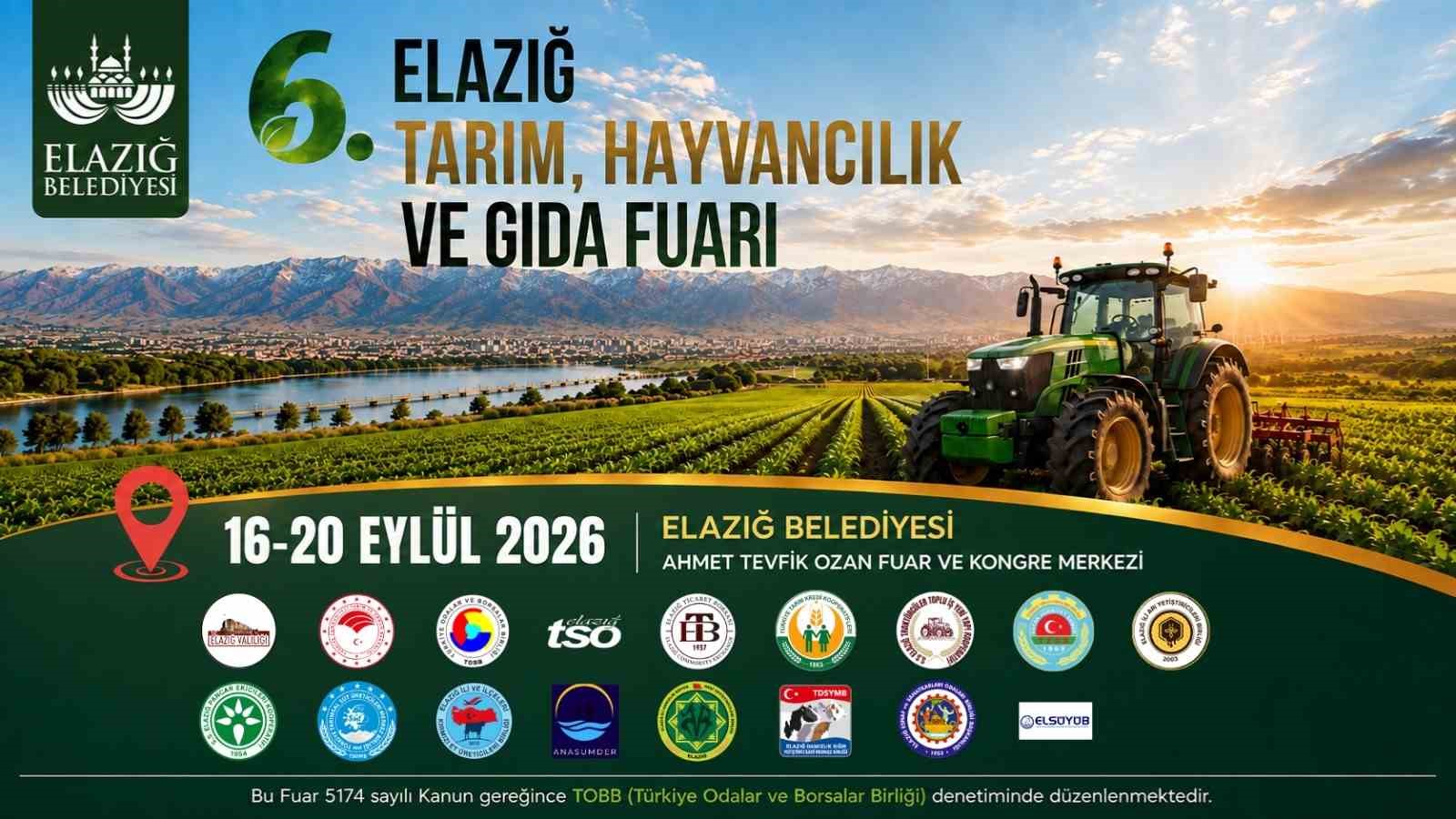 ELAZIĞ’DA TARIM, HAYVANCILIK VE GIDA FUARI GERÇEKLEŞTİRİLECEK