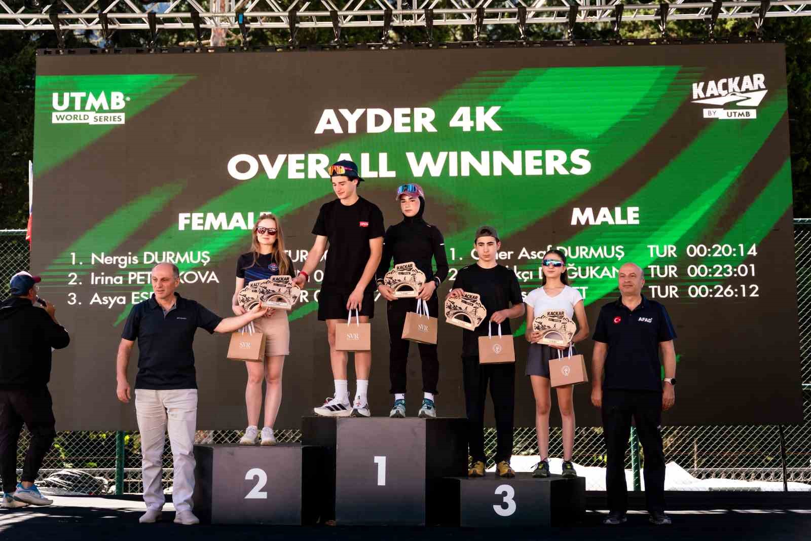 KAÇKAR BY UTMB’DE DERECEYE GİREN SPORCULAR ÖDÜLLENDİRİLDİ