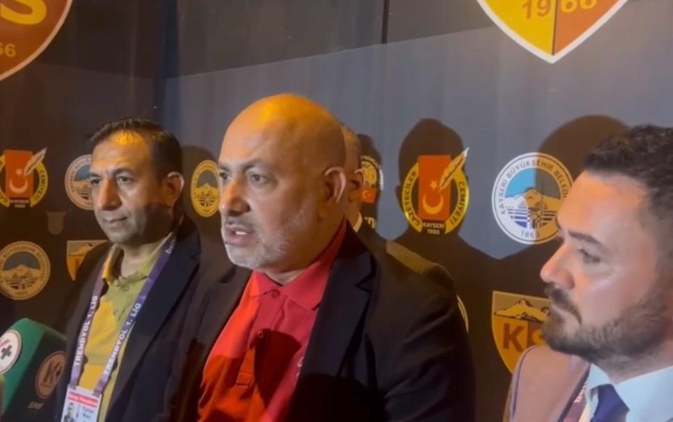 KAYSERİSPOR BAŞKANI ALİ ÇAMLI: "SAĞLAM VE EMİN ADIMLARLA HEDEFE YÜRÜYORUZ"