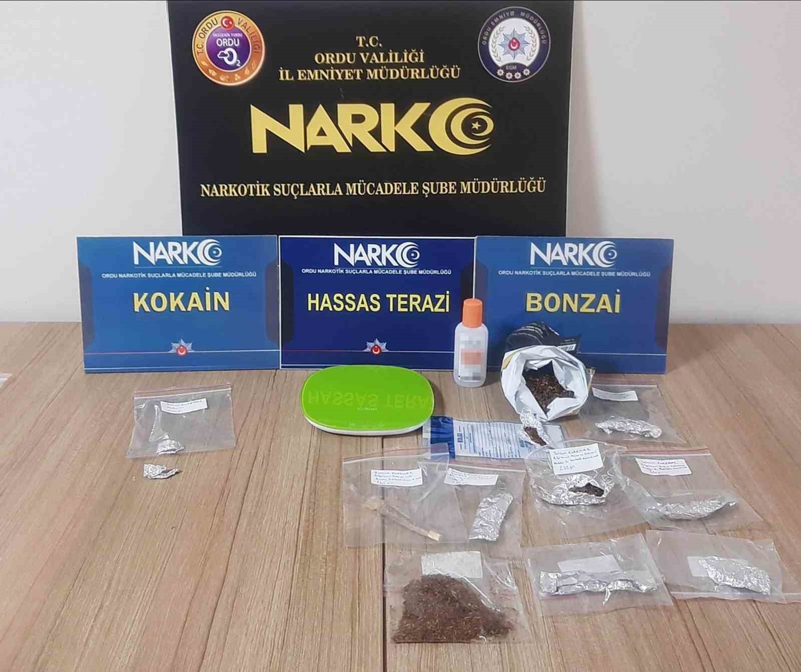 ORDU’DA UYUŞTURUCU OPERASYONLARINDA 5 TUTUKLAMA