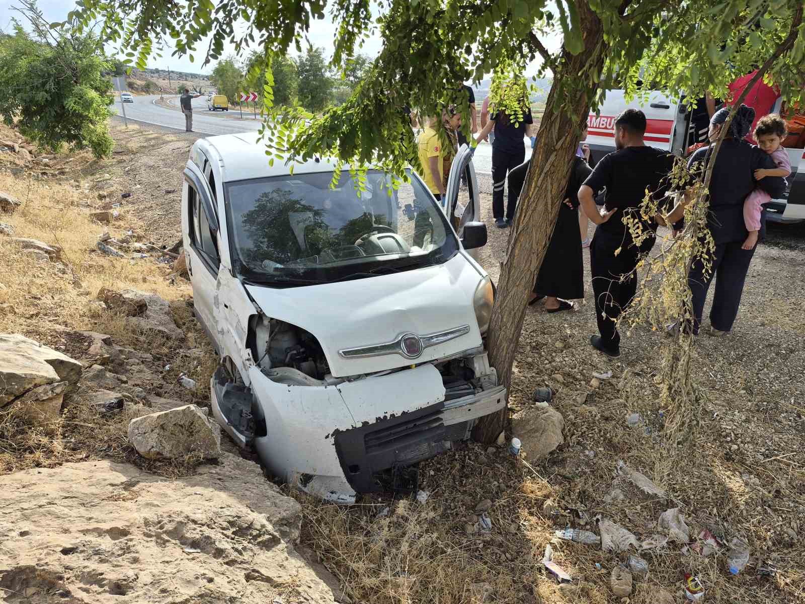 KONTROLDEN ÇIKAN ARAÇ AĞACA ÇARPTI: 2 YARALI