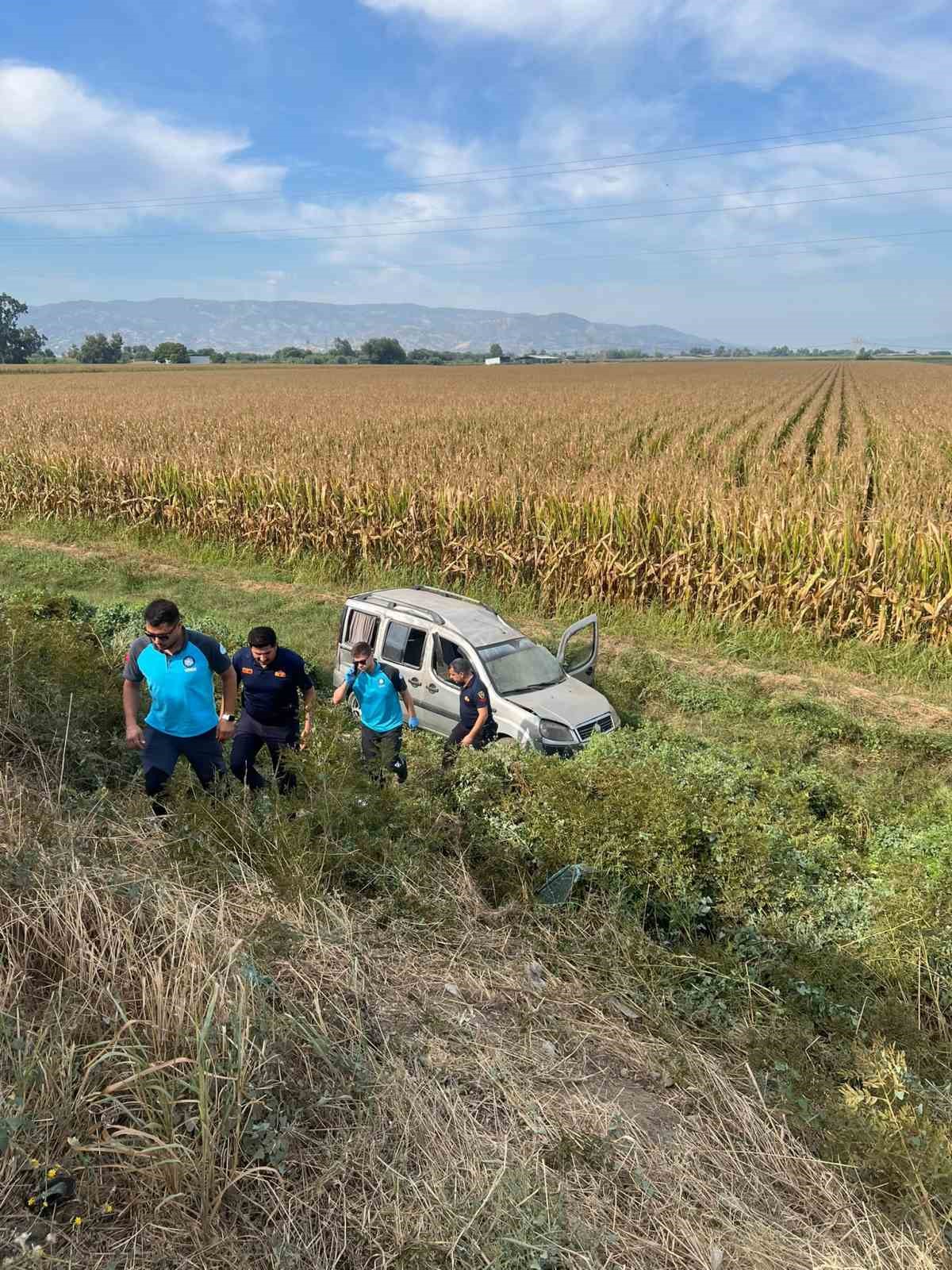 AYDIN’DA TARLAYA UÇAN ARAÇ SABAH FARK EDİLDİ, İÇİNDEN KİMSE ÇIKMADI