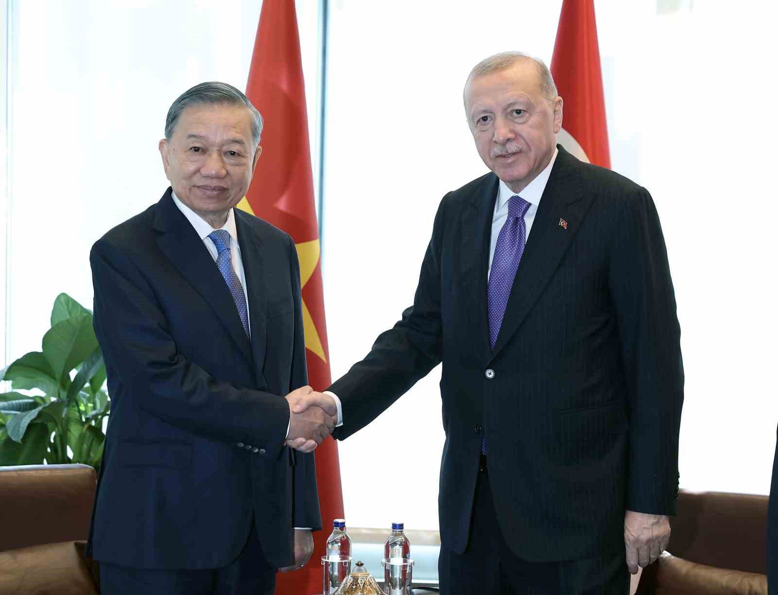 CUMHURBAŞKANI ERDOĞAN, VİETNAM DEVLET BAŞKANI LAM İLE GÖRÜŞTÜ