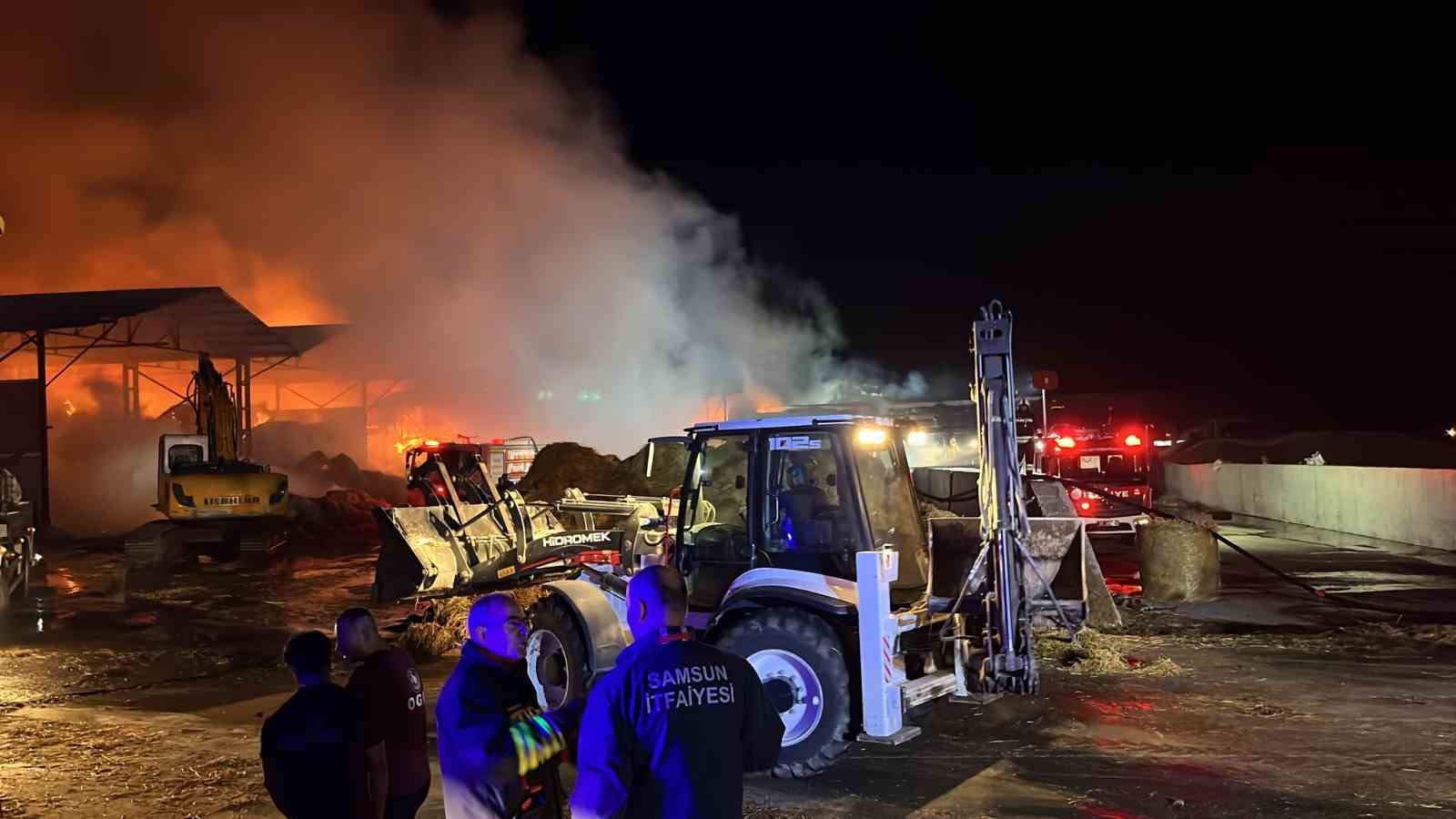SAMSUN’DA SAMAN DEPOSU ALEVLERE TESLİM OLDU