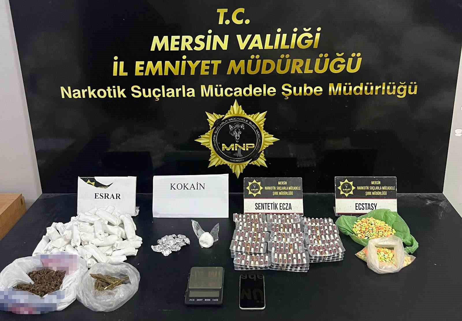 MERSİN’DE UYUŞTURUCU OPERASYONLARI: 5 TUTUKLAMA