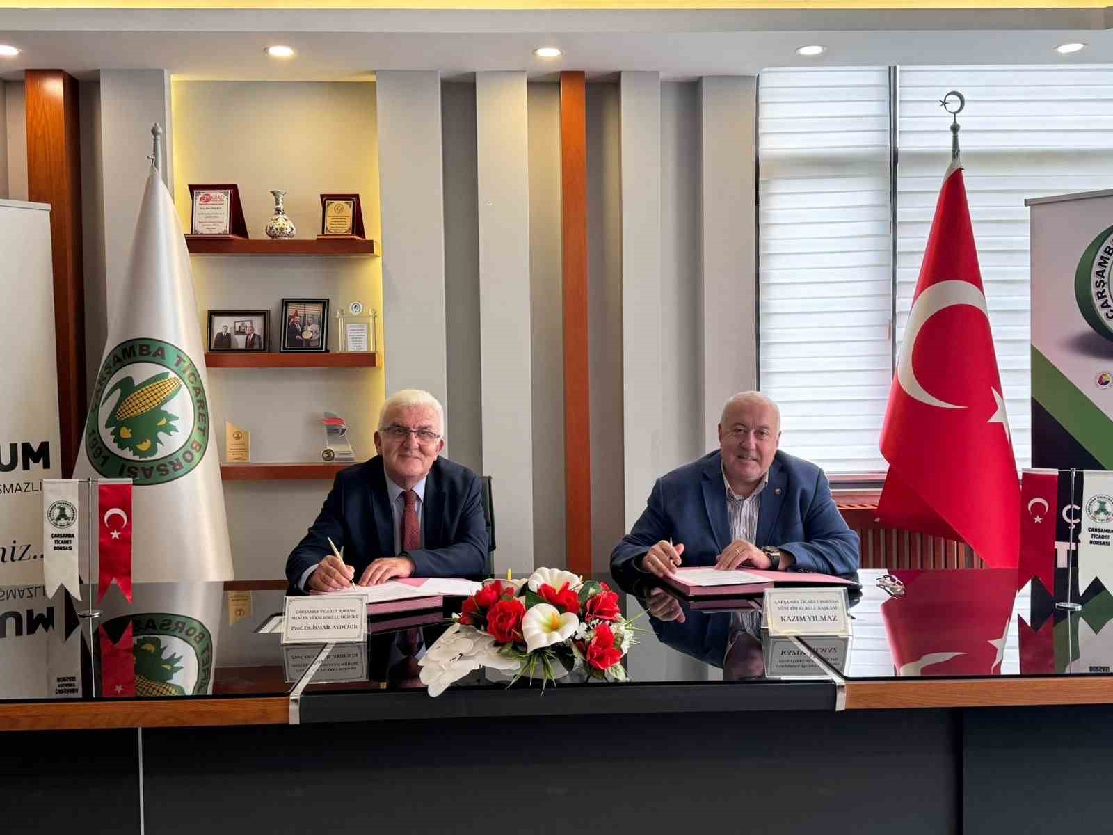 ÇARŞAMBA TİCARET BORSASI İLE OMÜ ARASINDA İŞ BİRLİĞİ PROTOKOLÜ