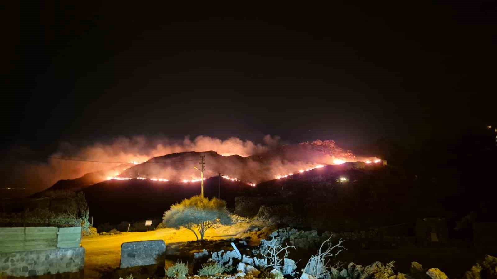 BODRUM’DA MAKİLİK ALANDA YANGIN: "ALEVLER RÜZGARLA HIZLA YAYILDI"