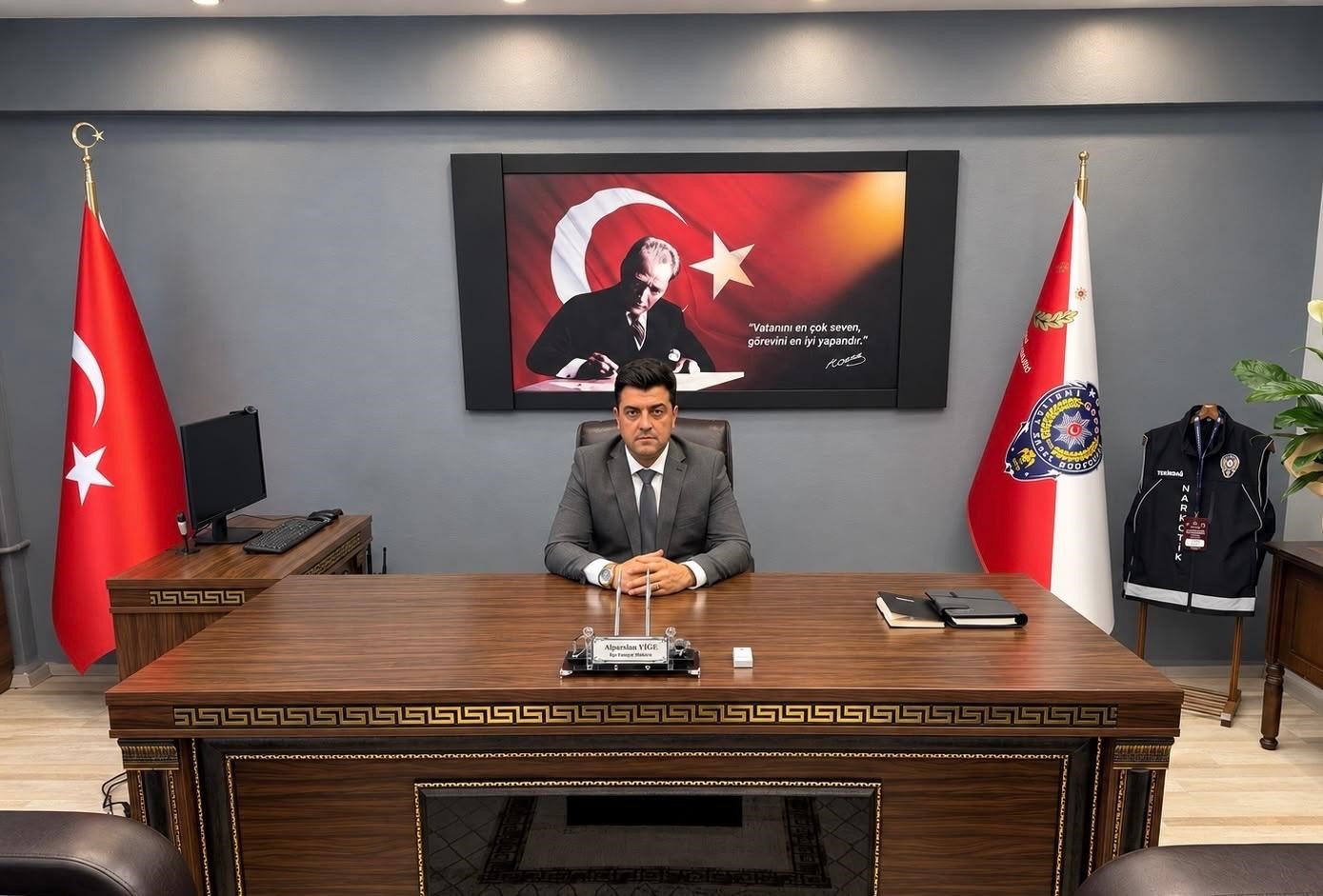 HAYRABOLU İLÇE EMNİYET MÜDÜRÜ YİGE GÖREVİNE BAŞLADI