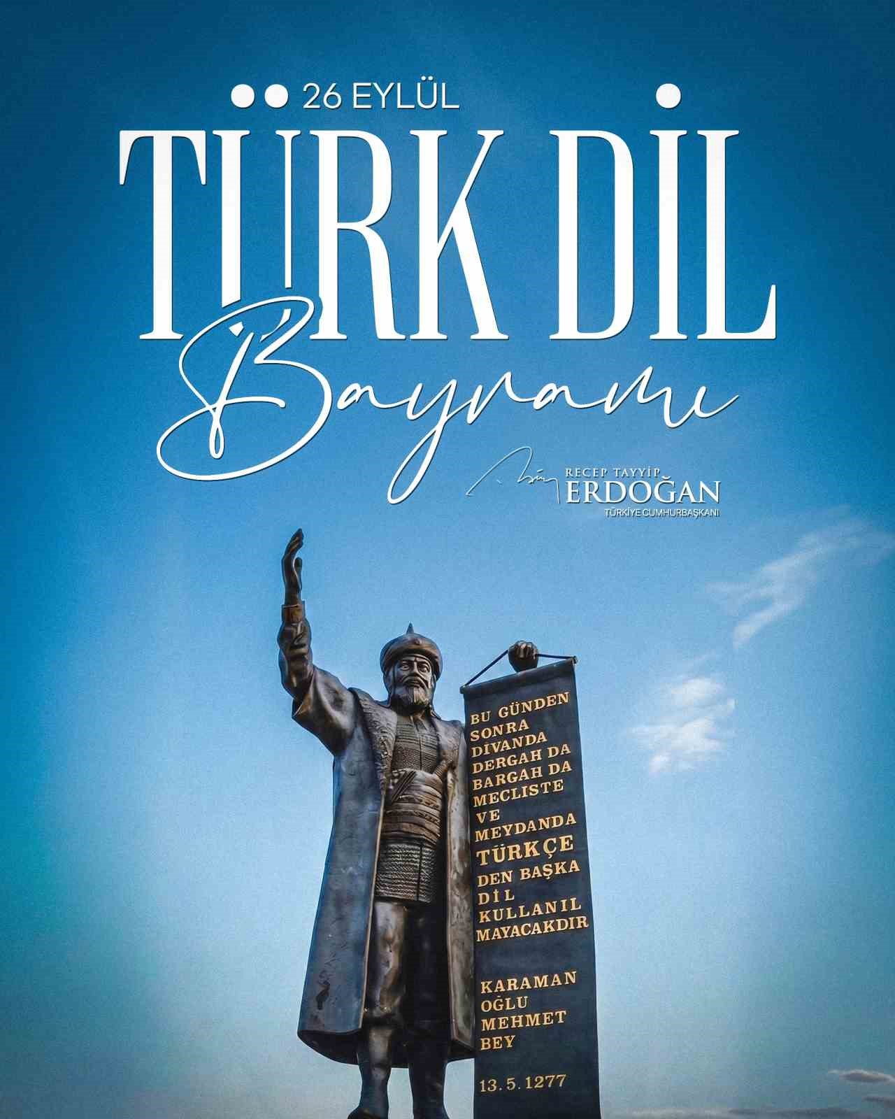 CUMHURBAŞKANI ERDOĞAN’DAN "26 EYLÜL TÜRK DİL BAYRAMI" PAYLAŞIMI