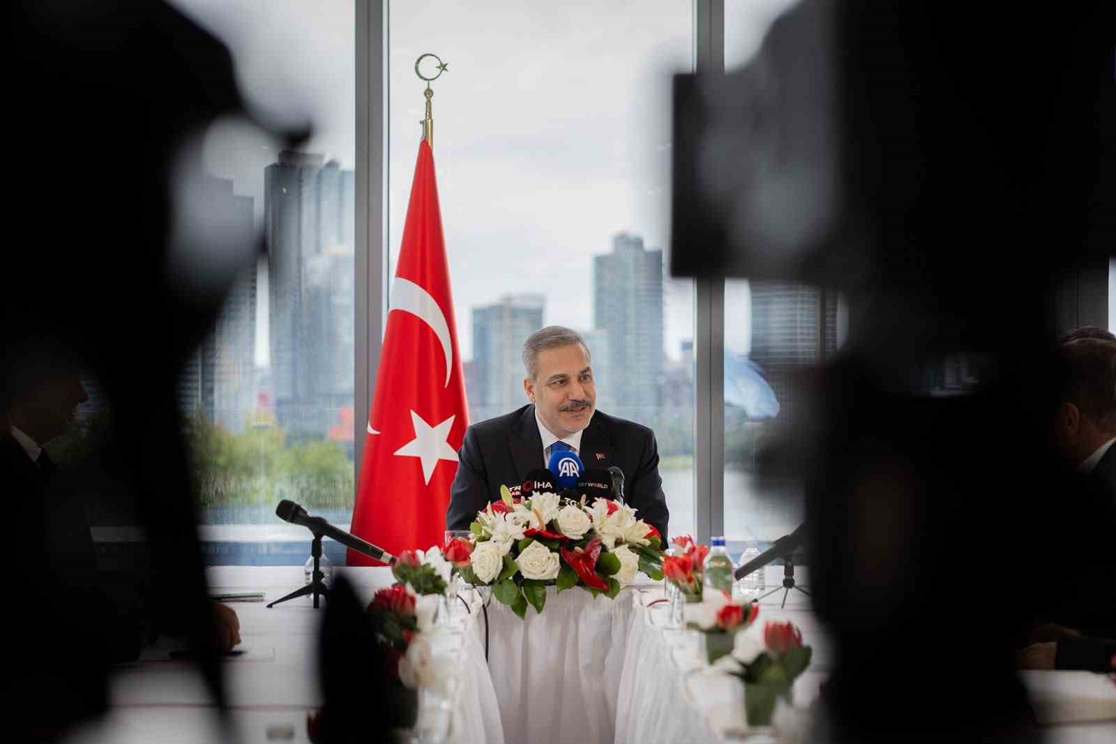 BAKAN FİDAN’DAN BM DEĞERLENDİRMESİ: "TÜM TOPLANTILARDA İSRAİL’İN SOYKIRIM POLİTİKALARINI, İŞGAL VE İLHAK FAALİYETLERİNİ GÜNDEME GETİRDİK"