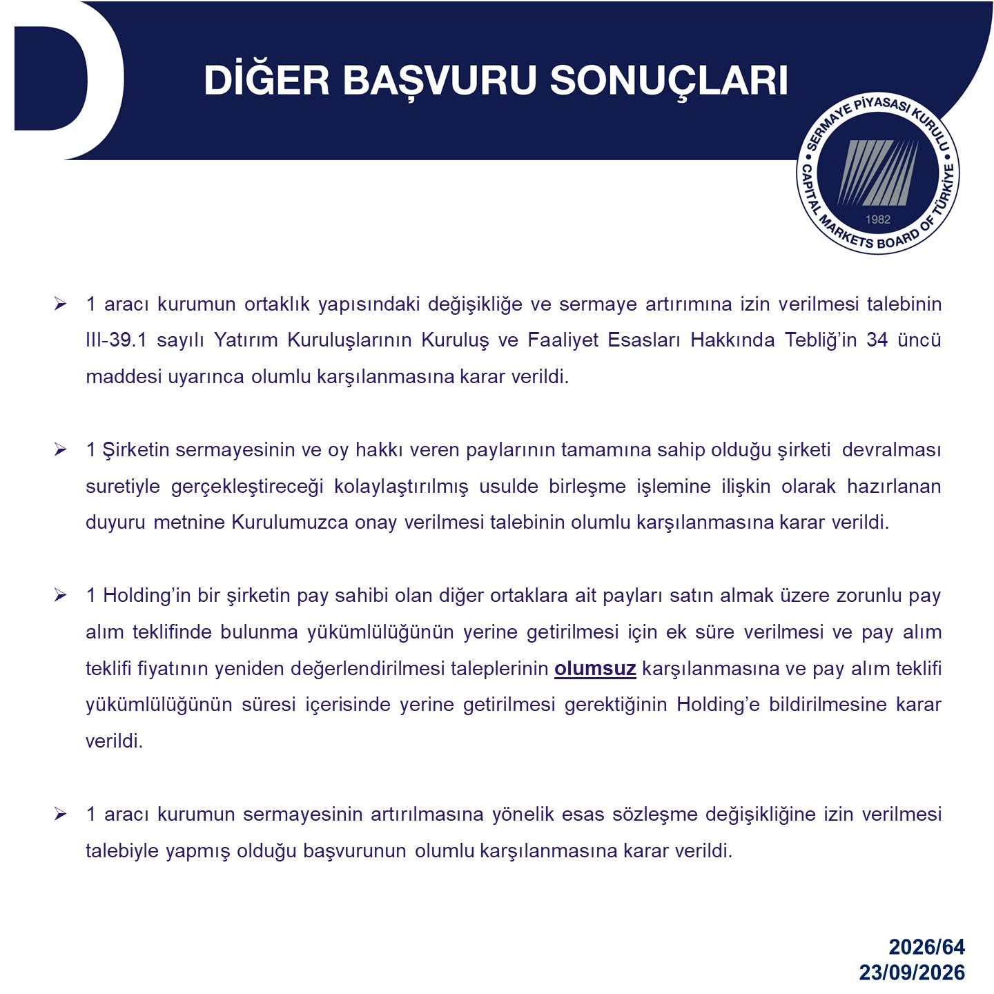 SPK’DAN TASFİYE SÜRESİNE İLİŞKİN BASIN DUYURUSU