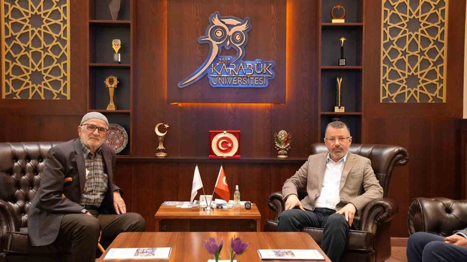 ŞEHİT NURİ ÖZCAN’IN BABASI MEHMET ÖZCAN’DAN REKTÖR KIRIŞIK’A ZİYARET