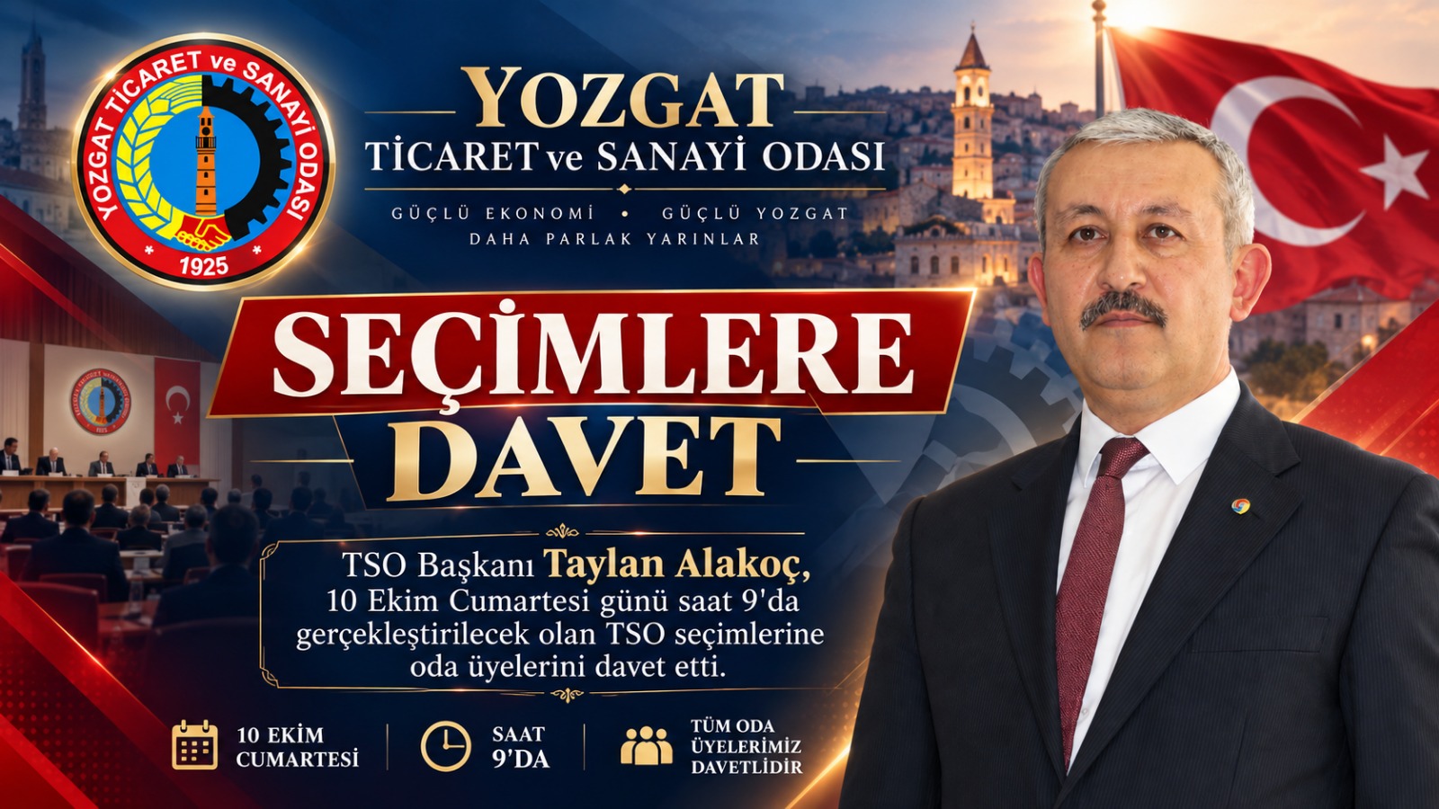 BAŞKAN ALAKOÇ’TAN TSO SEÇİMİNE DAVET
