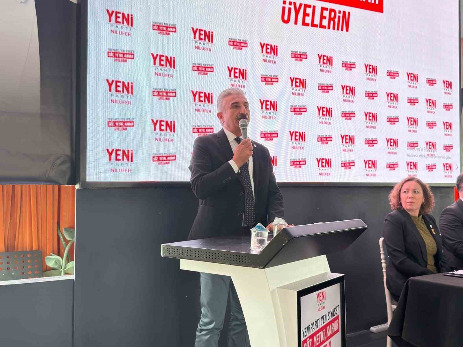 YENİ PARTİ BURSA’DA NİHAT YEŞİLTAŞ YENİDEN ADAY