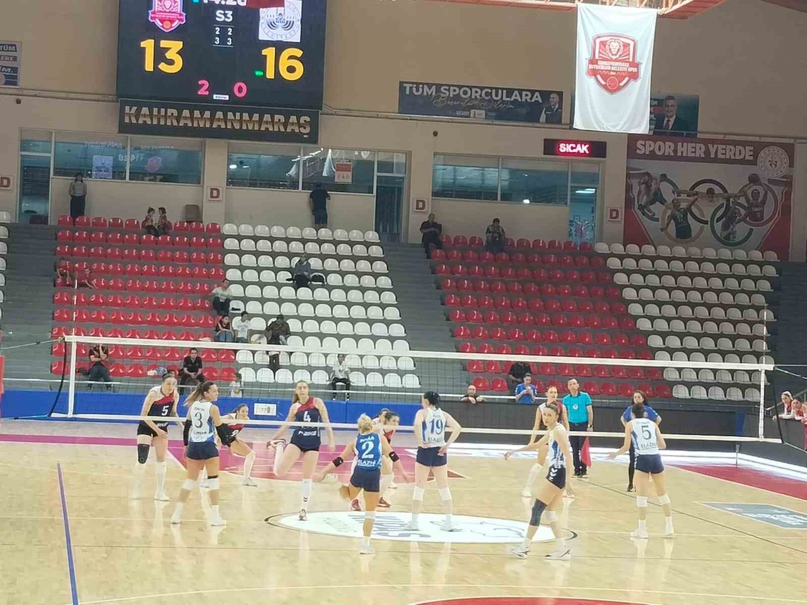 TVF 2. LİG: KAHRAMANMARAŞ BÜYÜKŞEHİR BELEDİYESPOR: 3 - ELAZIĞ BELEDİYESPOR: 1