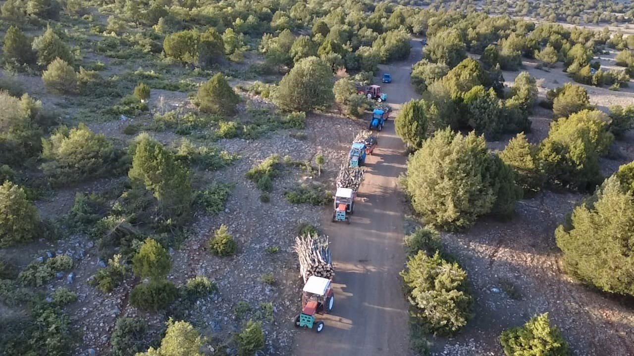 YOZGAT’TA İMECE USULÜ KIŞLIK ODUN MESAİSİ SÜRÜYOR