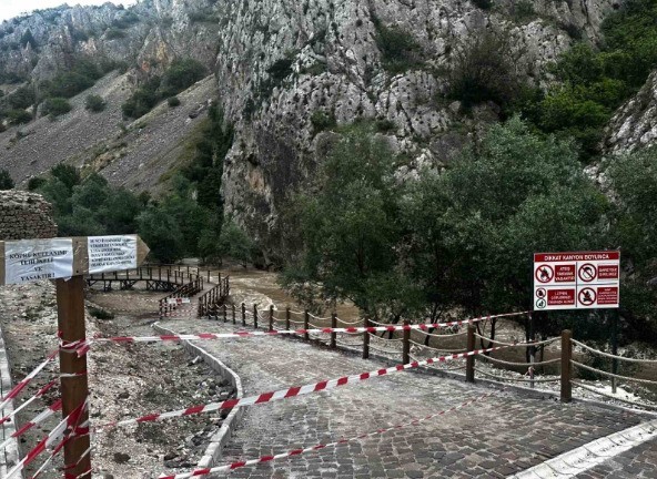 KAZANKAYA KANYONU’NA GİRİŞ VE ÇIKIŞLAR BİR SÜRELİĞİNE KAPATILDI