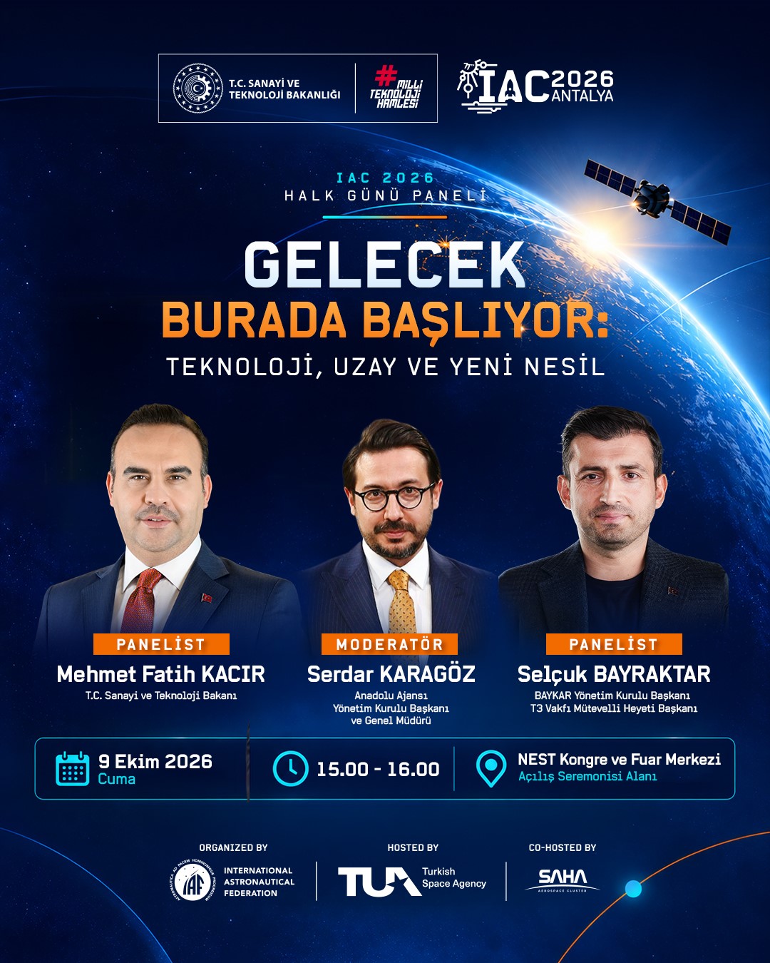 BAKAN KACIR’DAN IAC 2026 HALK GÜNÜ DAVETİ: "UZAYA İLGİ DUYANLARI BEKLERİZ"