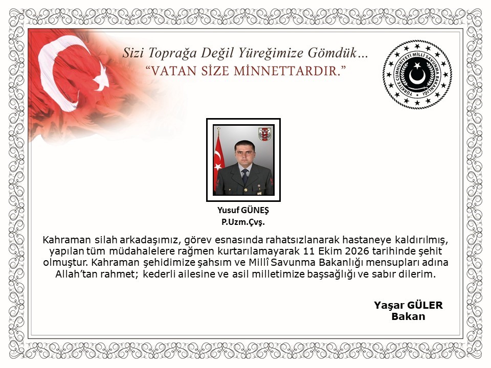 GÖREV ESNASINDA RAHATSIZLANAN ASKER ŞEHİT OLDU