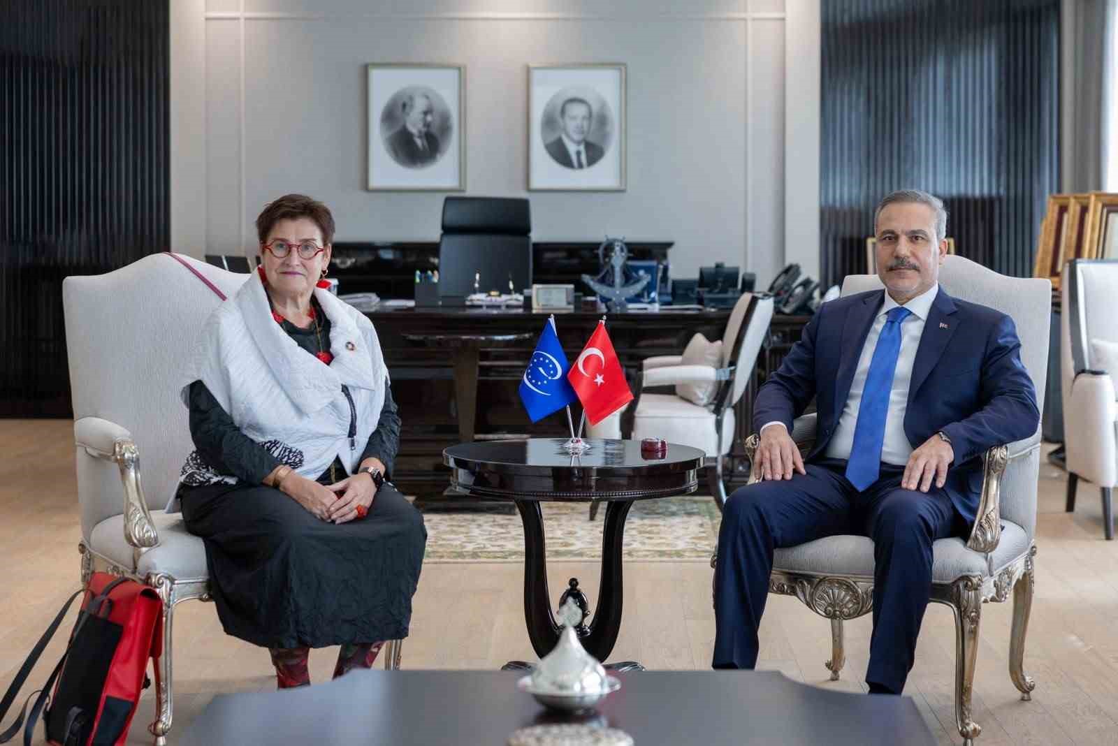 BAKAN FİDAN, AVRUPA KONSEYİ MECLİS BAŞKANI BAYR’I KABUL ETTİ