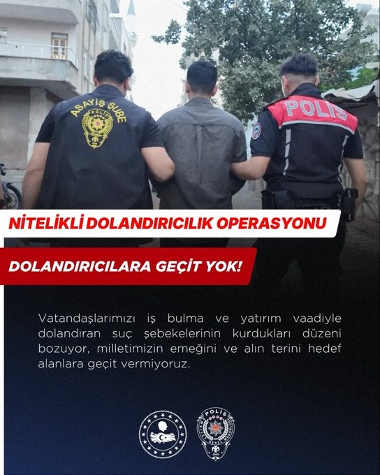 MERSİN’DE DOLANDIRICILIK OPERASYONU: 13 ŞÜPHELİ YAKALANDI